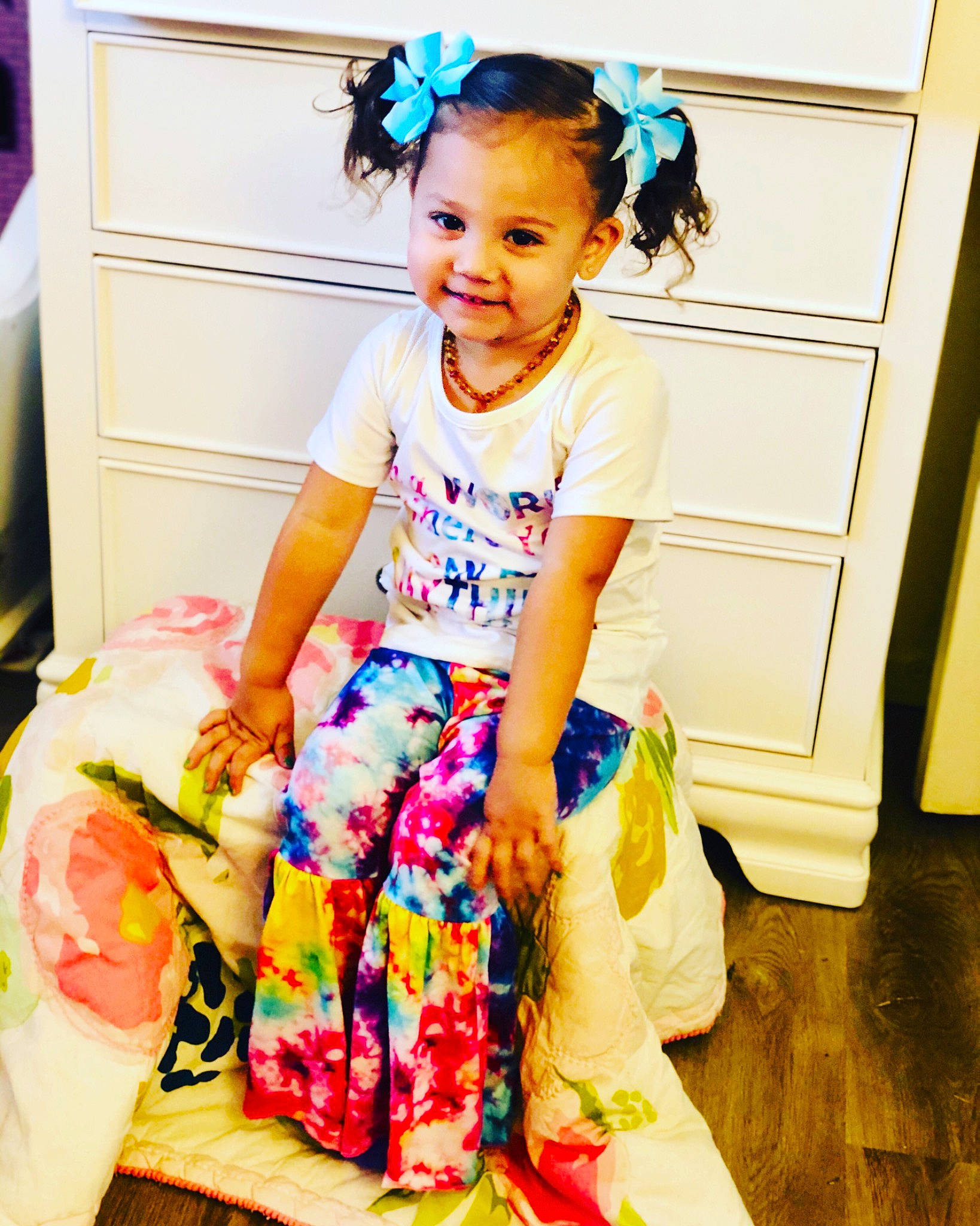 Marisol joined the competition — help win amazing prizes! baby_toddler_clothing, child, child_model, clothing, costume, dress, fashion_design, hair_accessory, happy, joy, person, pink, play, textile, toddler, yellow