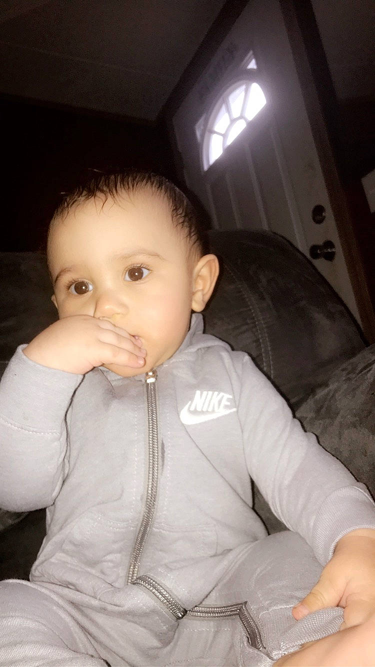 Kylar is registered to the contest to win money with this photo: baby, cheek, child, chin, eye, face, head, lip, mouth, nose, person, sitting, skin, smile, toddler