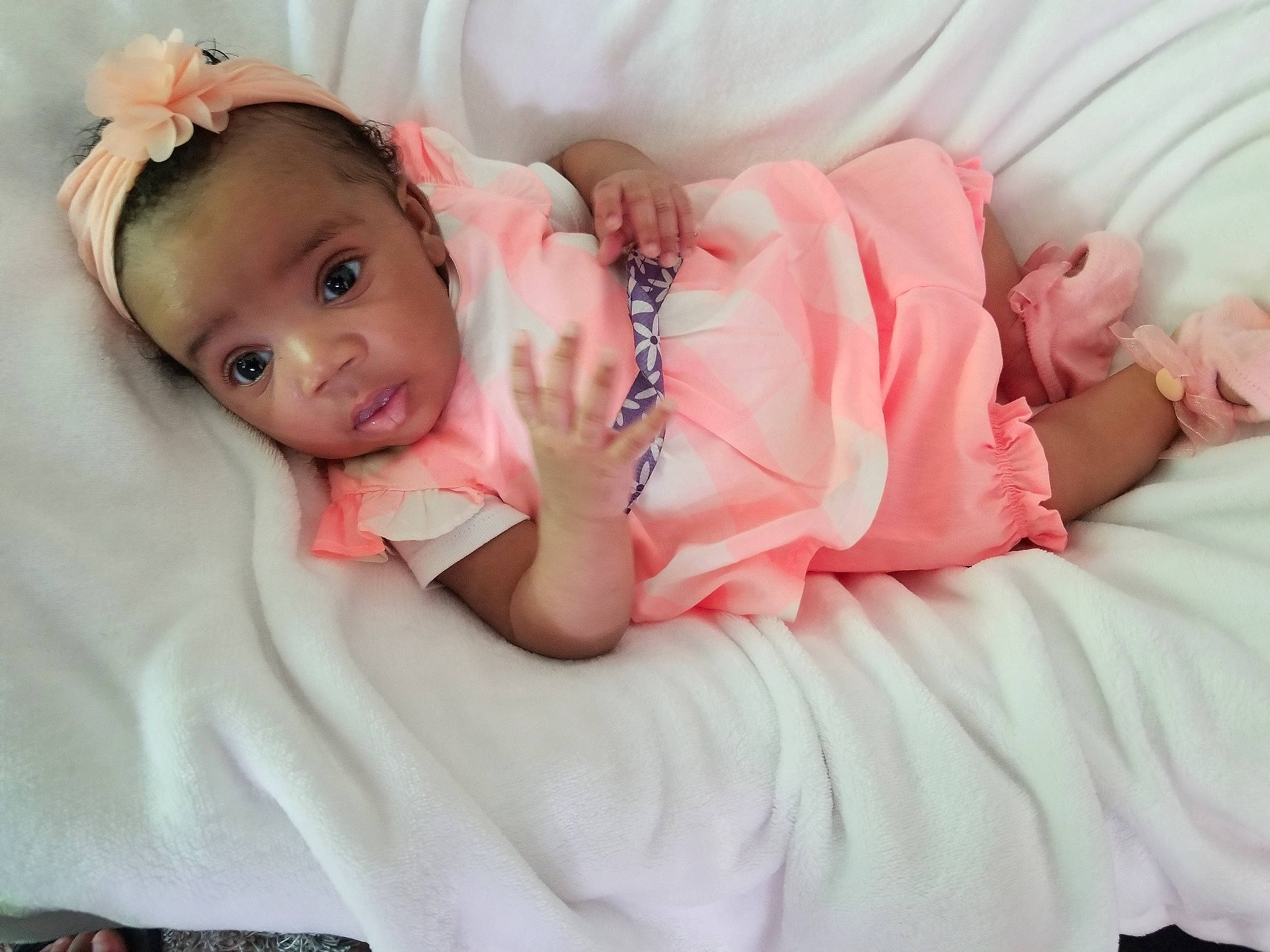 Queen is registered to the contest to win money with this photo: baby, baby_sleeping, beauty, bedding, bedtime, cheek, child, eye, face, hand, head, headgear, linens, nose, person, photography, pink, product, skin, textile