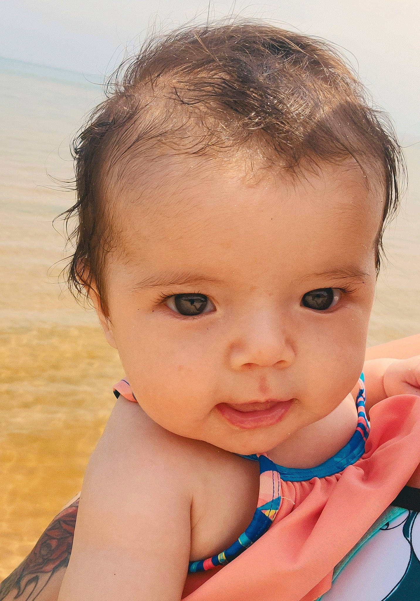 Esmae joined the competition — help win amazing prizes! azure, baby, baby_toddler_clothing, cheek, chin, eye, eyelash, face, flash_photography, gesture, hairstyle, happy, human_body, iris, lip, mouth, neck, nose, person, shoulder