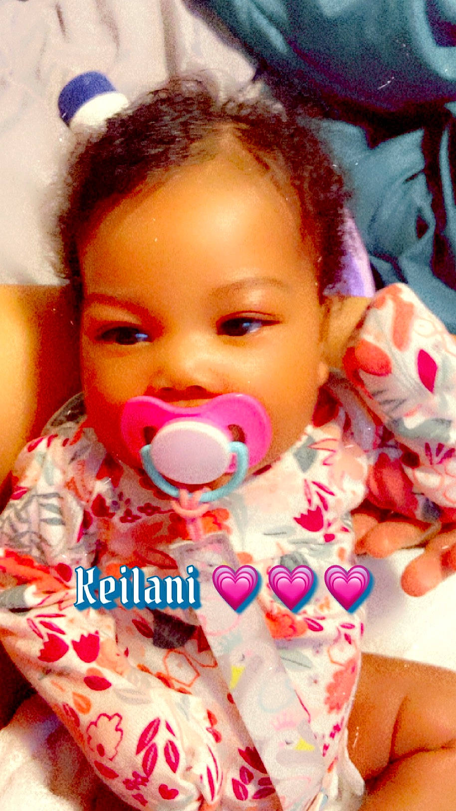 Keilani Bush is registered to the contest to win money with this photo: baby, baby_products, baby_toddler_clothing, cheek, child, eyelash, facial_expression, fun, happy, lip, mouth, nail, nose, organ, pattern, person, pink, play, skin, sweetness
