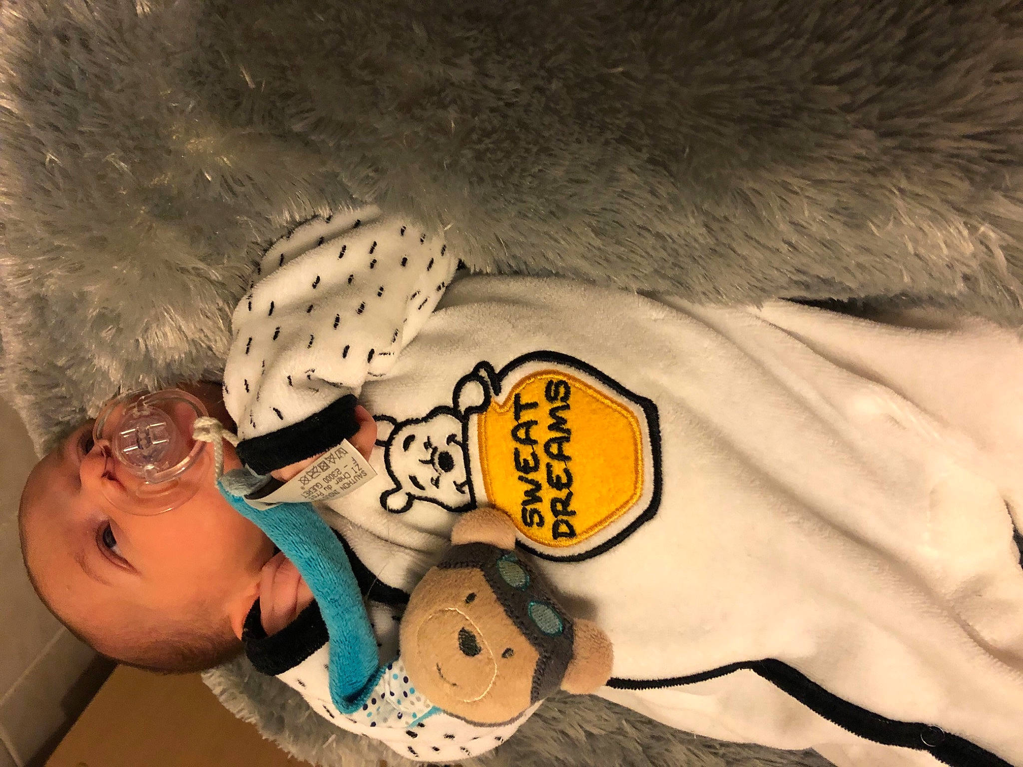 Gabriel a rejoint le concours — aidez-le/la à gagner de superbes lots ! abdomen, adventure, baby, child, elbow, font, fun, fur, happy, headgear, mammal, mouth, person, room, stuffed_toy, teddy_bear, toddler, toy, tree, vertebrate