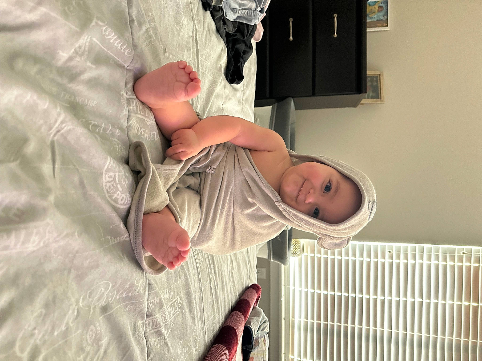 Aries joined the competition — help win amazing prizes! abdomen, baby_products, bed, child, comfort, elbow, happy, headwear, human_leg, joy, linens, person, room, tree, white