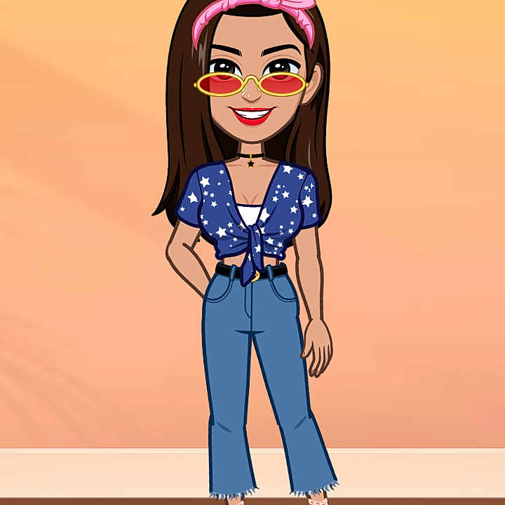 Mina participe au concours pour gagner de l'argent avec cette photo : art, black_hair, blue, brown_hair, cartoon, doll, fashion_design, fashion_illustration, illustration, jeans, lip, skin, style, trousers