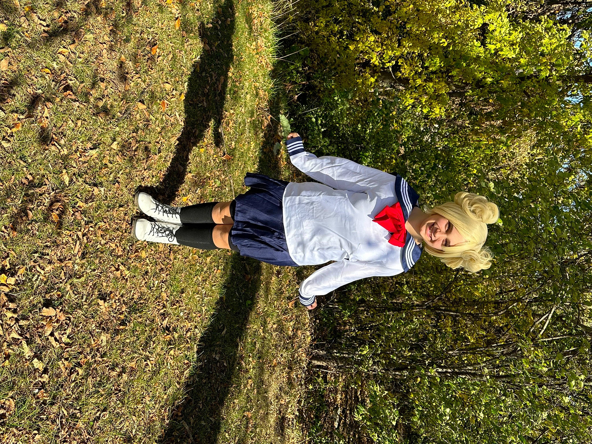 Destiny is registered to the contest to win money with this photo: child, fun, grass, happy, joy, landscape, leisure, people_in_nature, person, plant, recreation, shadow, soil, tints_and_shades, toddler, tree, trunk