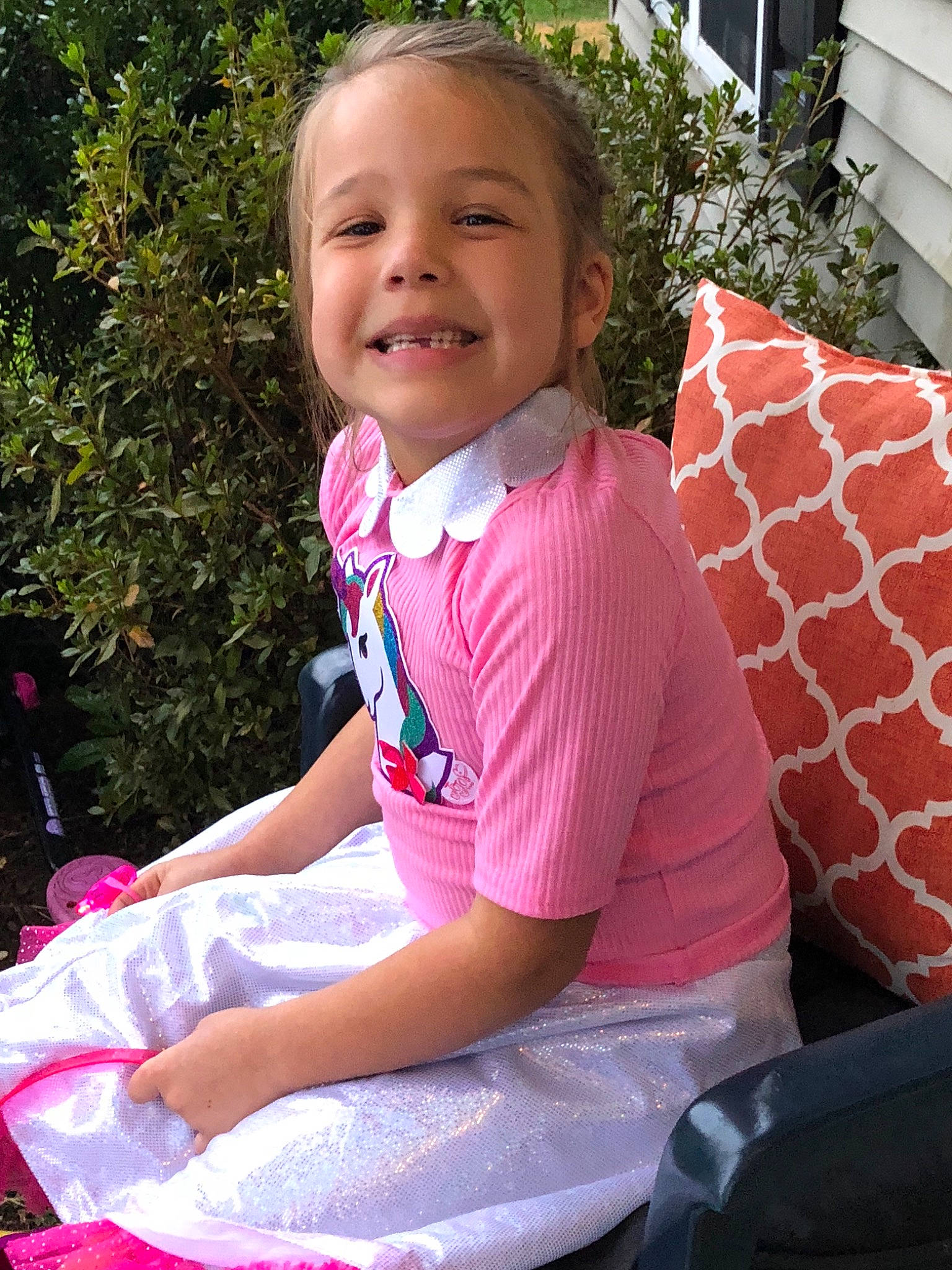 Karleigh joined the competition — help win amazing prizes! baby_products, child, day, fun, girl, infant, joy, person, pink, play, product, sitting, smile, summer, textile, toddler, vacation