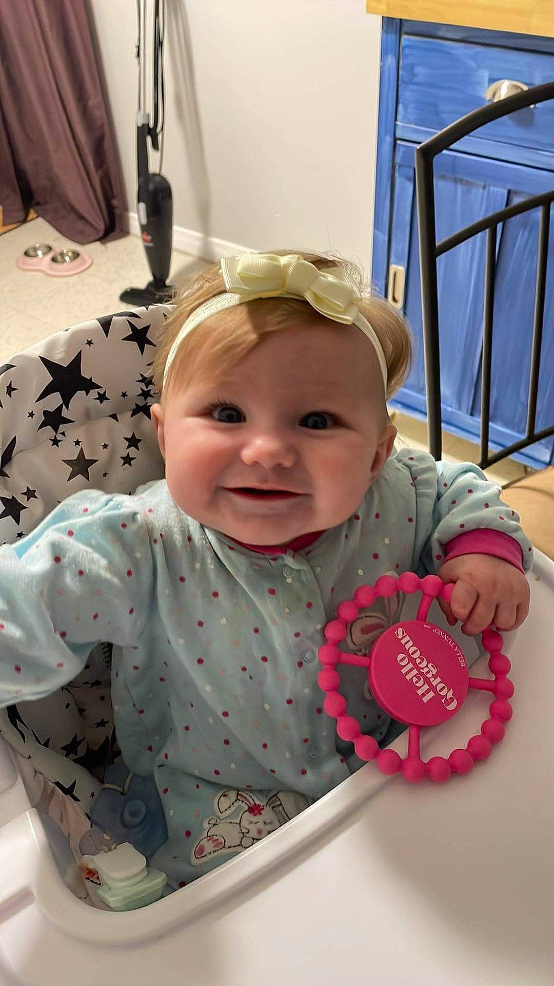 Leona joined the competition — help win amazing prizes! baby, baby_laughing, baby_products, baby_safety, baby_toddler_clothing, cheek, child, comfort, event, facial_expression, fun, happy, joy, person, room, sitting, skin, sleeve, smile, t_shirt