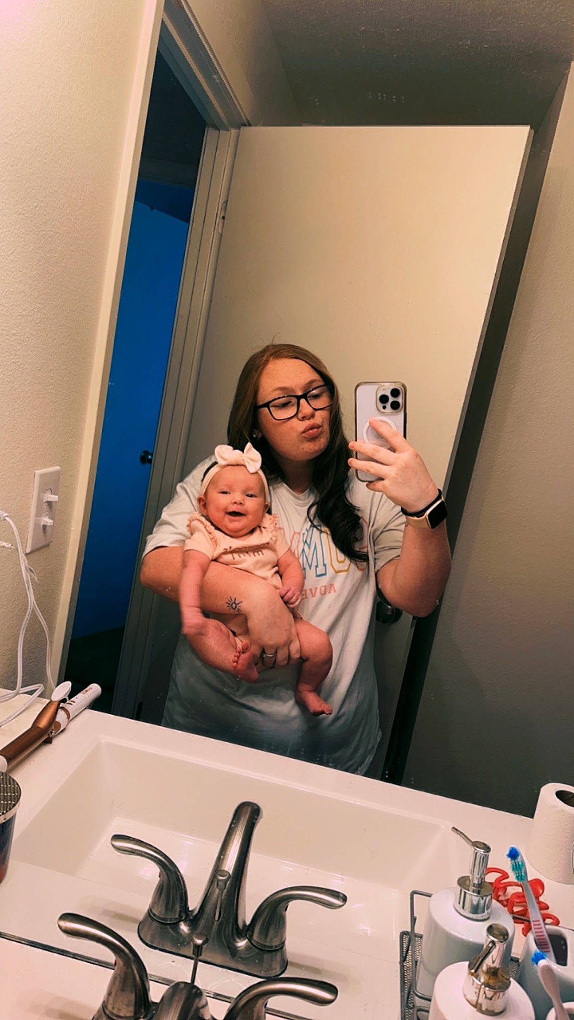 Kinzley joined the competition — help win amazing prizes! art, baby, bathroom, beauty, event, eyewear, finger, fun, gesture, mirror, person, personal_care, photograph, photography, room, snapshot, tableware, tap, thumb, toddler