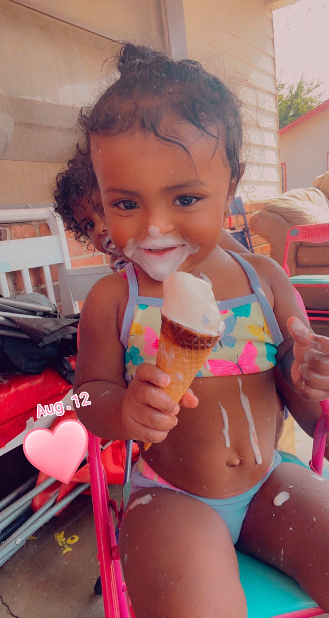 Kehlani is registered to the contest to win money with this photo: abdomen, brassiere, chest, child, face, fun, happy, head, joy, leisure, lingerie, lingerie_top, person, pink, shorts, smile, swimsuit_bottom, swimsuit_top, swimwear, thigh