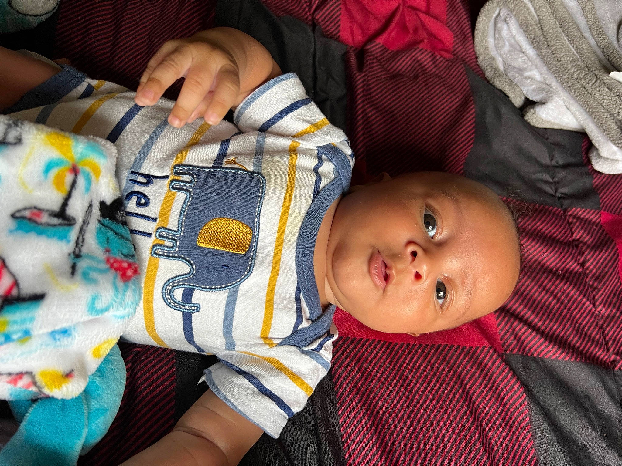 Kylan joined the competition — help win amazing prizes! baby, baby_toddler_clothing, cheek, child, chin, ear, eye, facial_expression, finger, fun, hand, head, human, human_body, iris, mammal, mouth, nose, person, skin