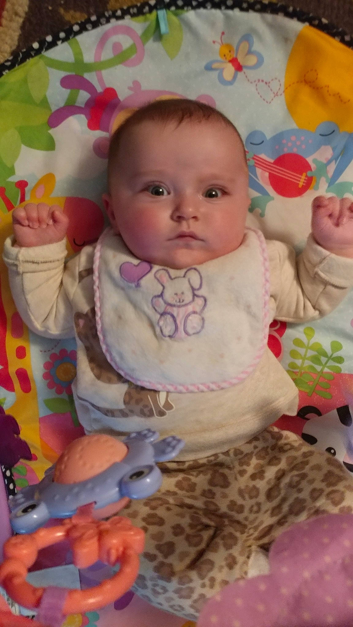 Evanna is registered to the contest to win money with this photo: baby, baby_toddler_clothing, cheek, child, head, person, pink, play, product, skin, smile, toddler, toy