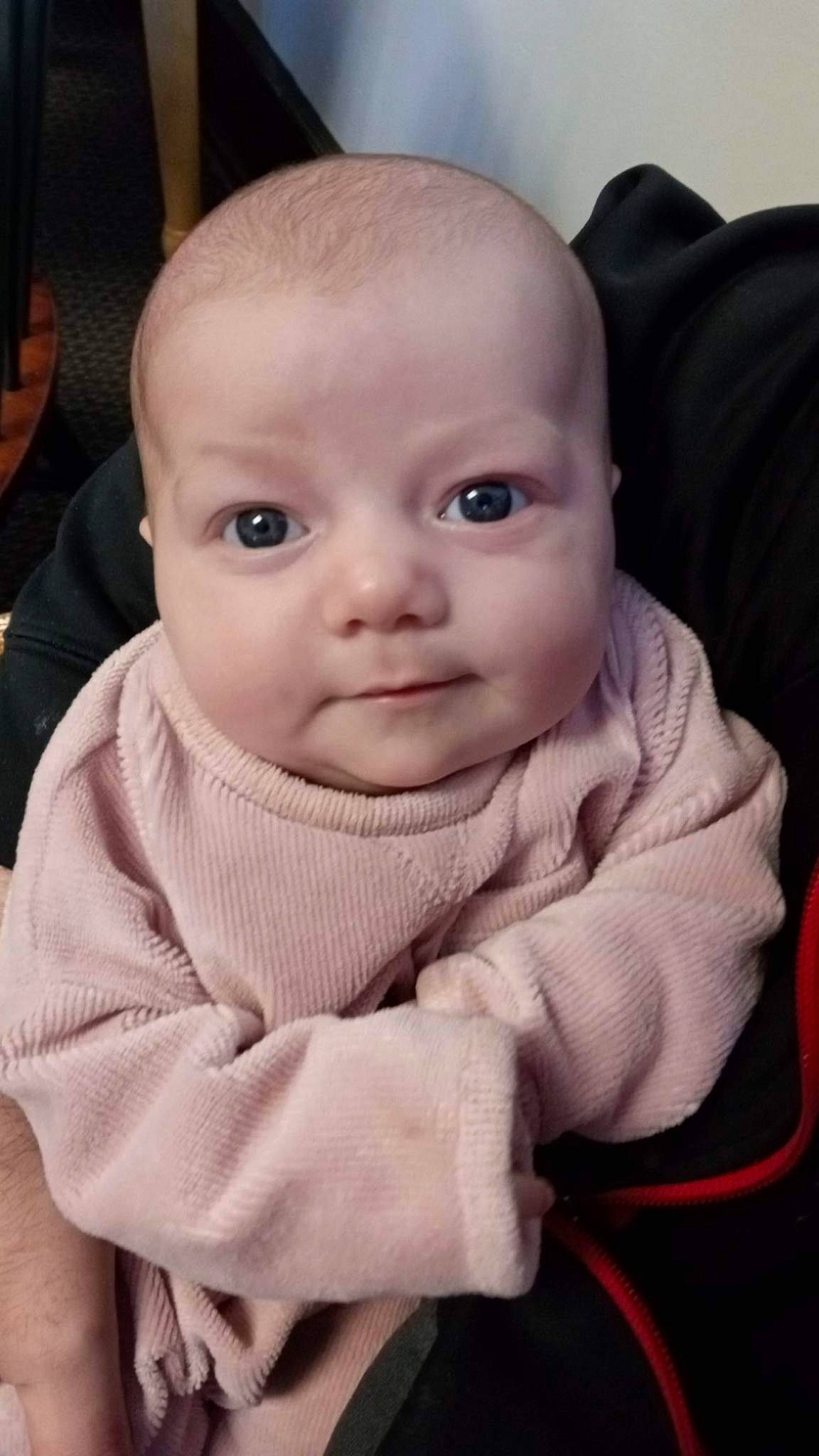 Everleigh is registered to the contest to win money with this photo: art, baby, baby_products, baby_toddler_clothing, cheek, child, comfort, fur, happy, lip, person, portrait_photography, sitting, sleeve, smile, toddler