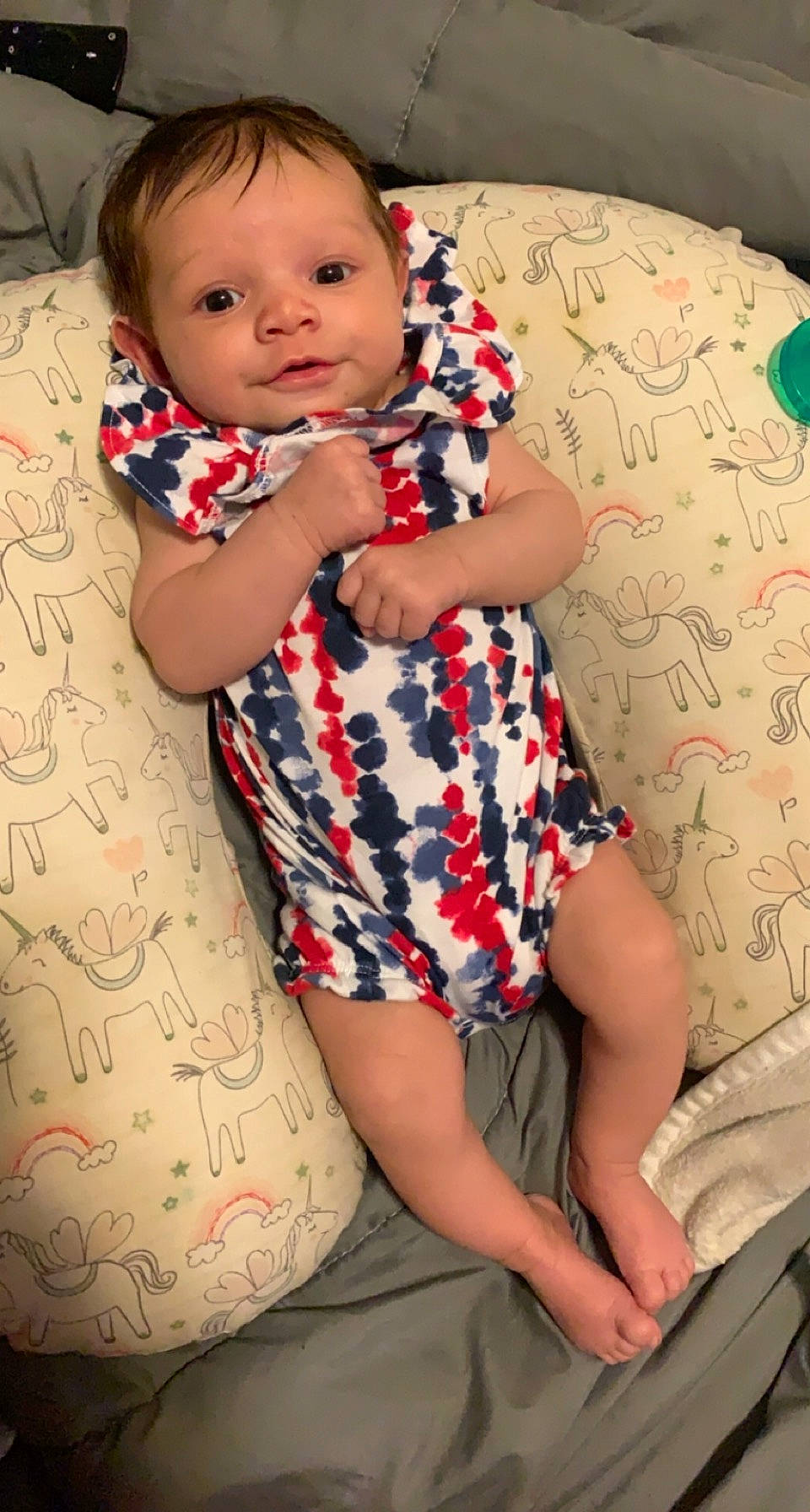 Brooklyn joined the competition — help win amazing prizes! baby, baby_toddler_clothing, comfort, eye, face, finger, hairstyle, happy, head, joint, knee, lip, neck, pattern, person, shoulder, skin, sleeve, textile, thigh