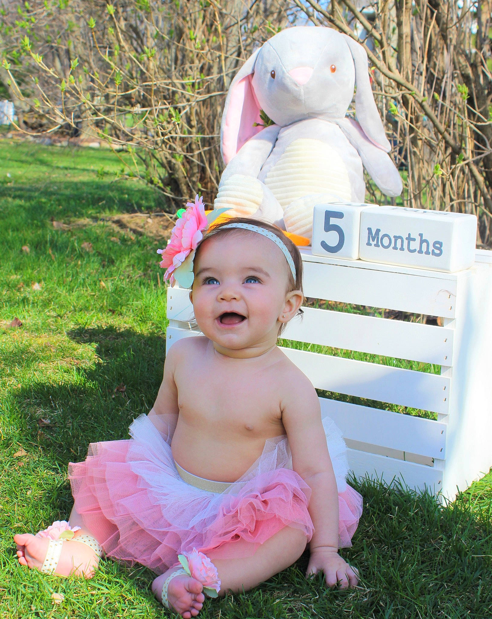 Abrielle joined the competition — help win amazing prizes! baby, baby_toddler_clothing, child, easter_bunny, family, grass, happy, person, pink, plant, smile, toddler, vacation