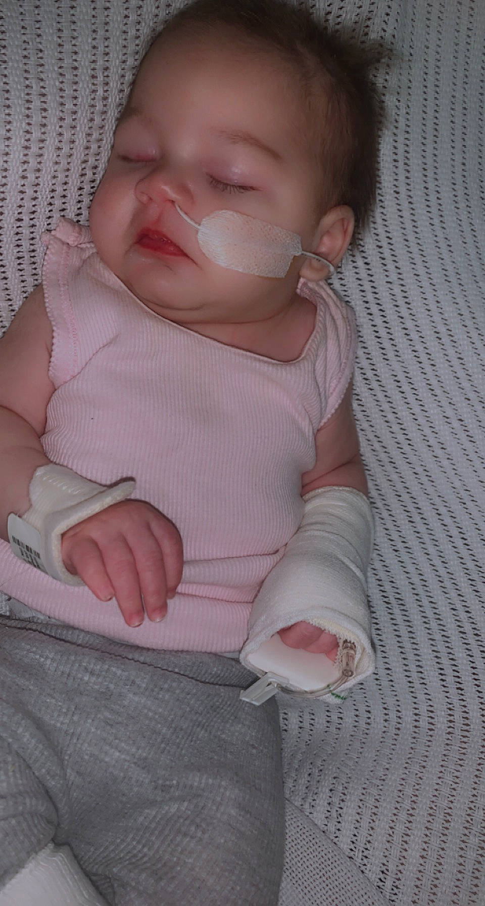 Haleigha is registered to the contest to win money with this photo: baby, baby_toddler_clothing, cheek, chin, comfort, eye, finger, gesture, head, human_body, iris, leg, lip, mouth, neck, nose, person, pink, skin, sleeve