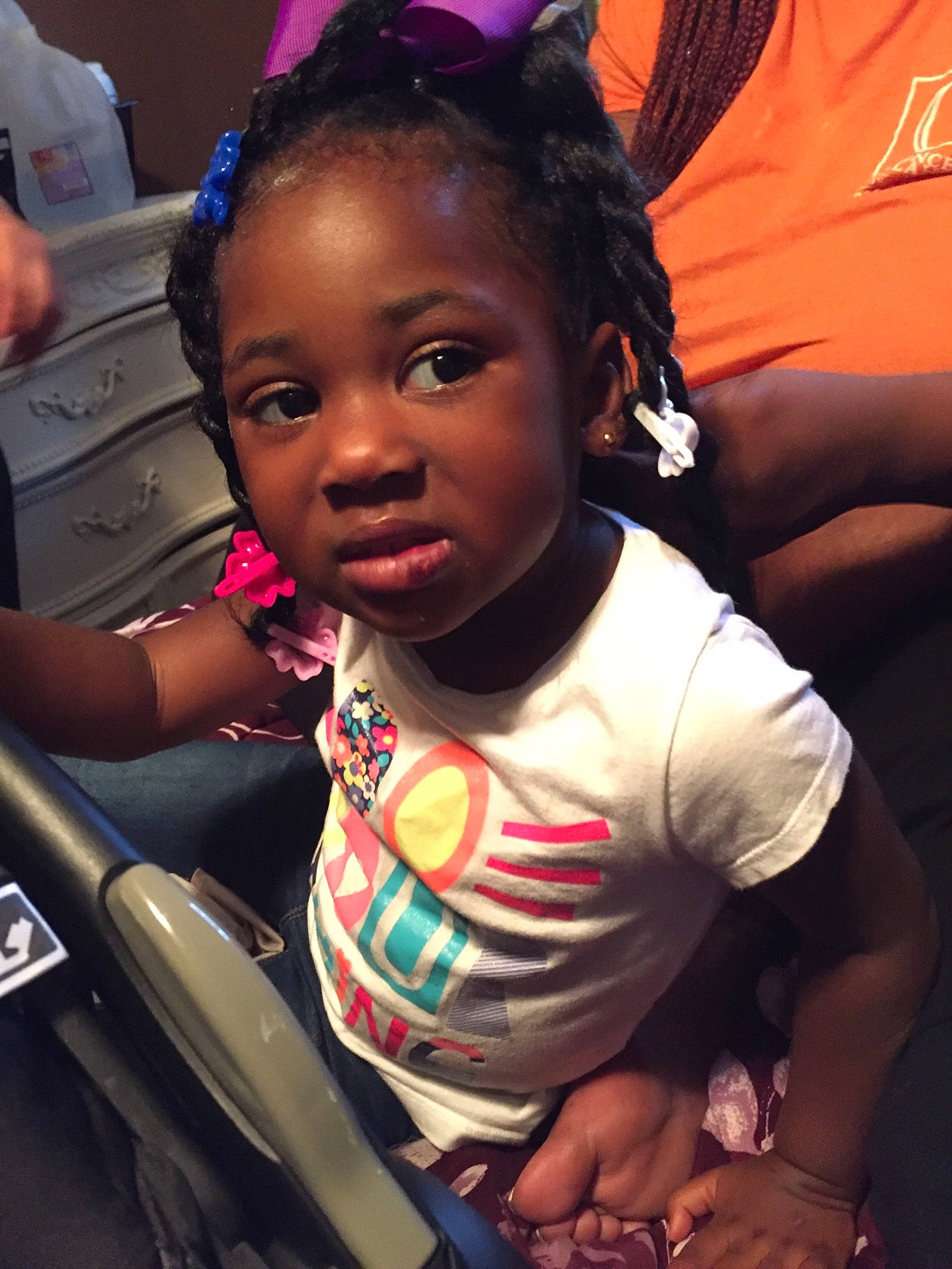 Riley joined the competition — help win amazing prizes! black_hair, cheek, child, face, forehead, hair, hairstyle, head, person, smile, toddler