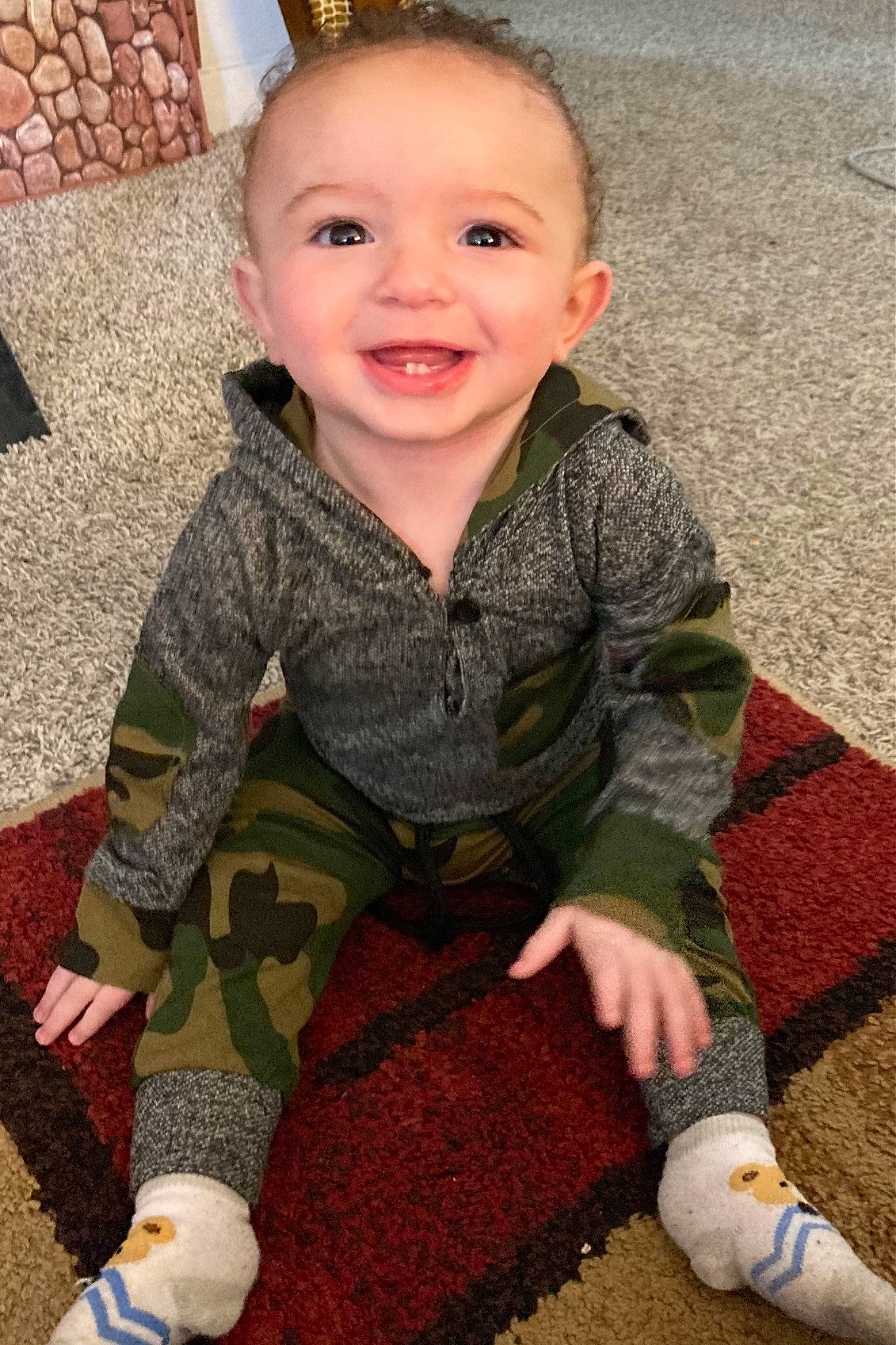 Kairen joined the competition — help win amazing prizes! baby, baby_toddler_clothing, cheek, child, floor, flooring, grass, happy, human_body, joy, leg, organ, pattern, person, red, skin, sleeve, smile, standing, toddler