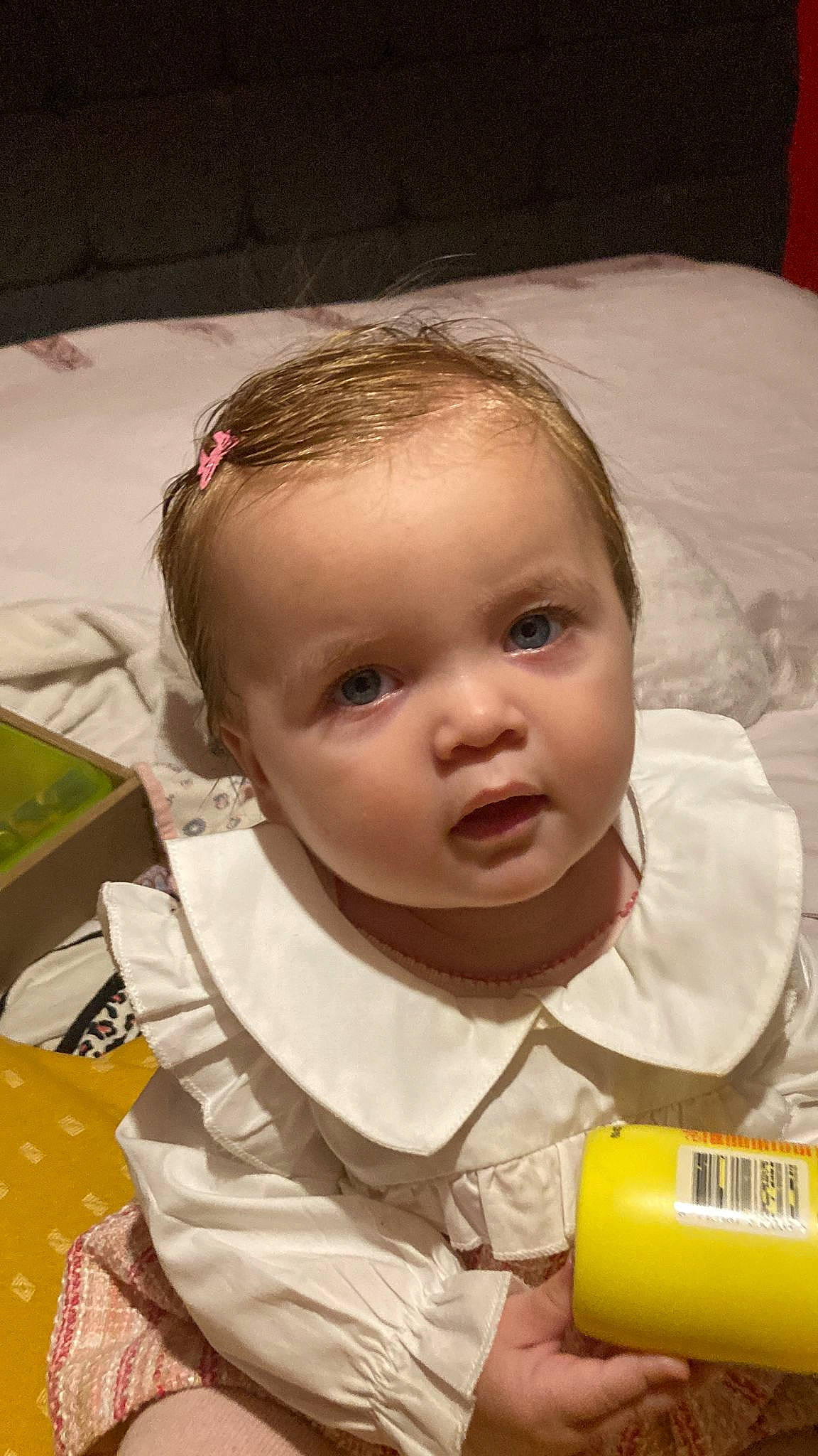 Lexie participe au concours pour gagner de l'argent avec cette photo : baby, baby_products, baby_toddler_clothing, cheek, child, drink, drinking, drinkware, ear, eyebrow, eyelash, face, forehead, head, lip, mouth, nose, person, plastic_bottle, skin