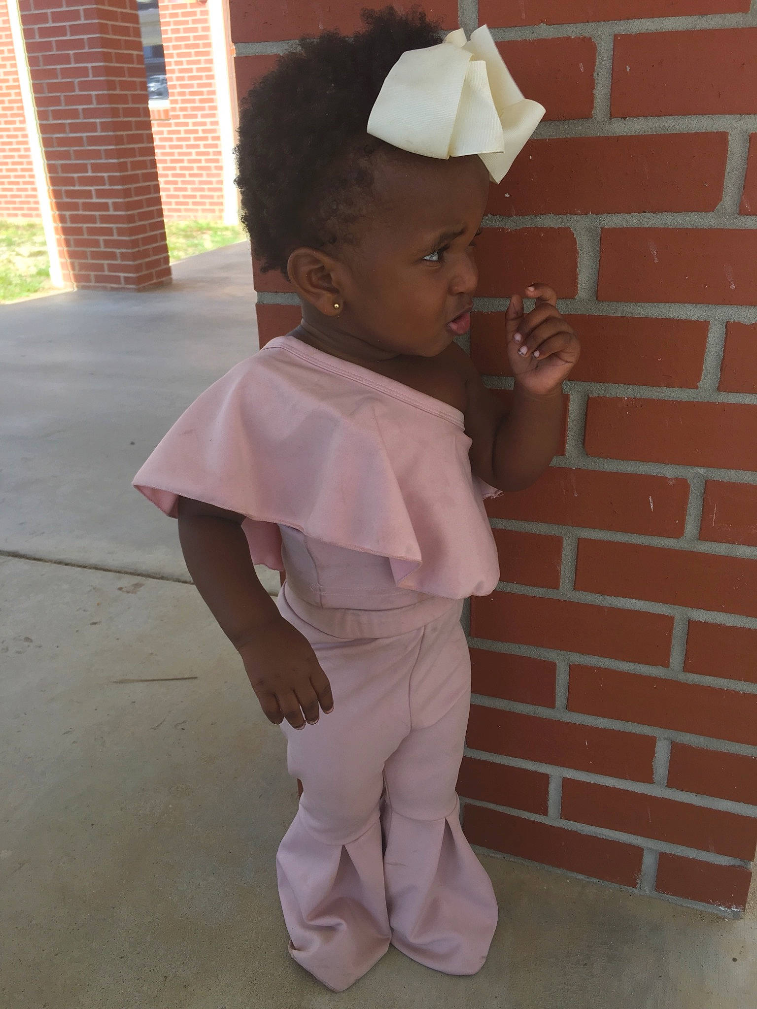 Layla joined the competition — help win amazing prizes! baby_toddler_clothing, child, costume, person, standing, toddler