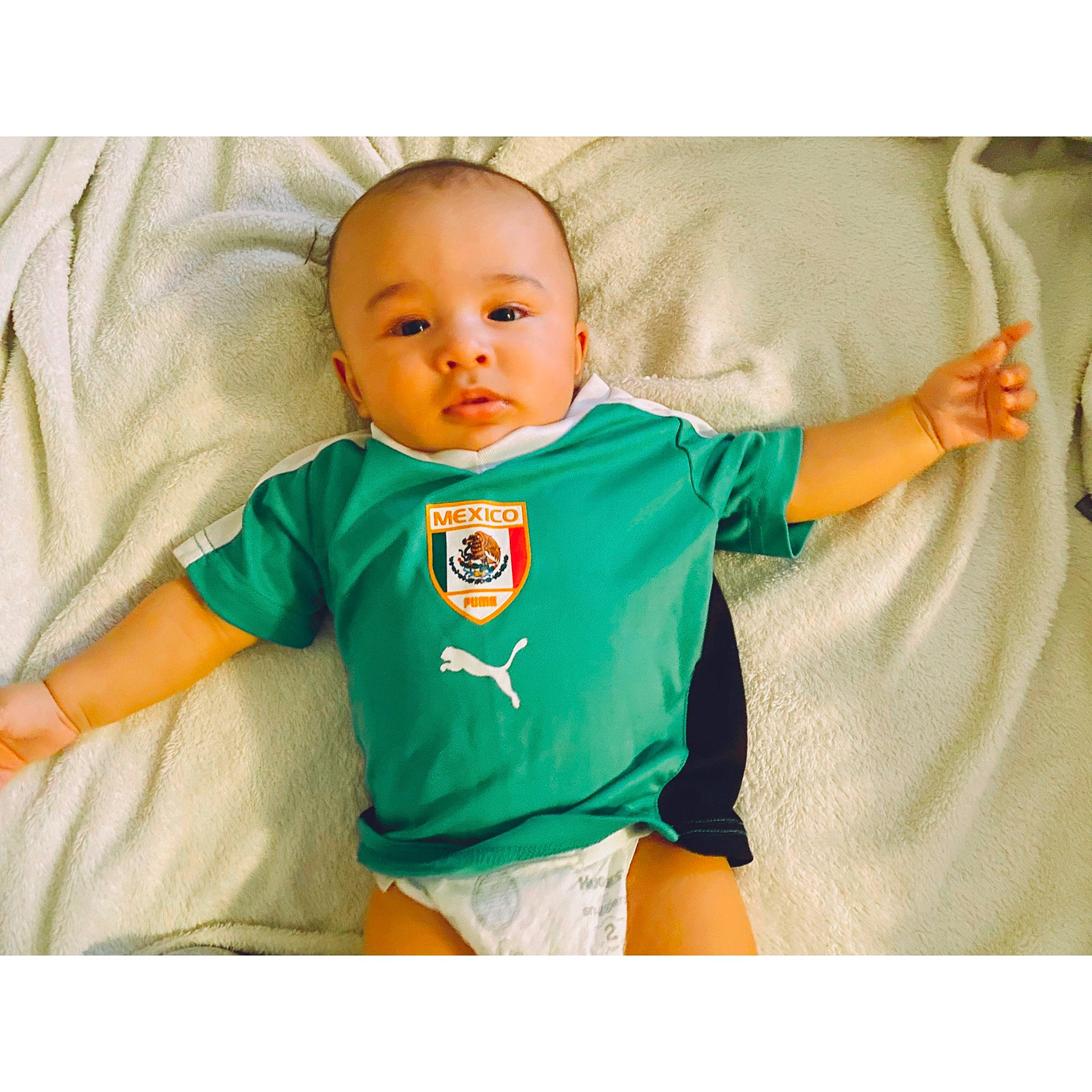 Cristiano joined the competition — help win amazing prizes! arm, baby, baby_products, baby_toddler_clothing, child, cool, green, head, outerwear, person, play, product, sleeve, t_shirt, toddler, yellow