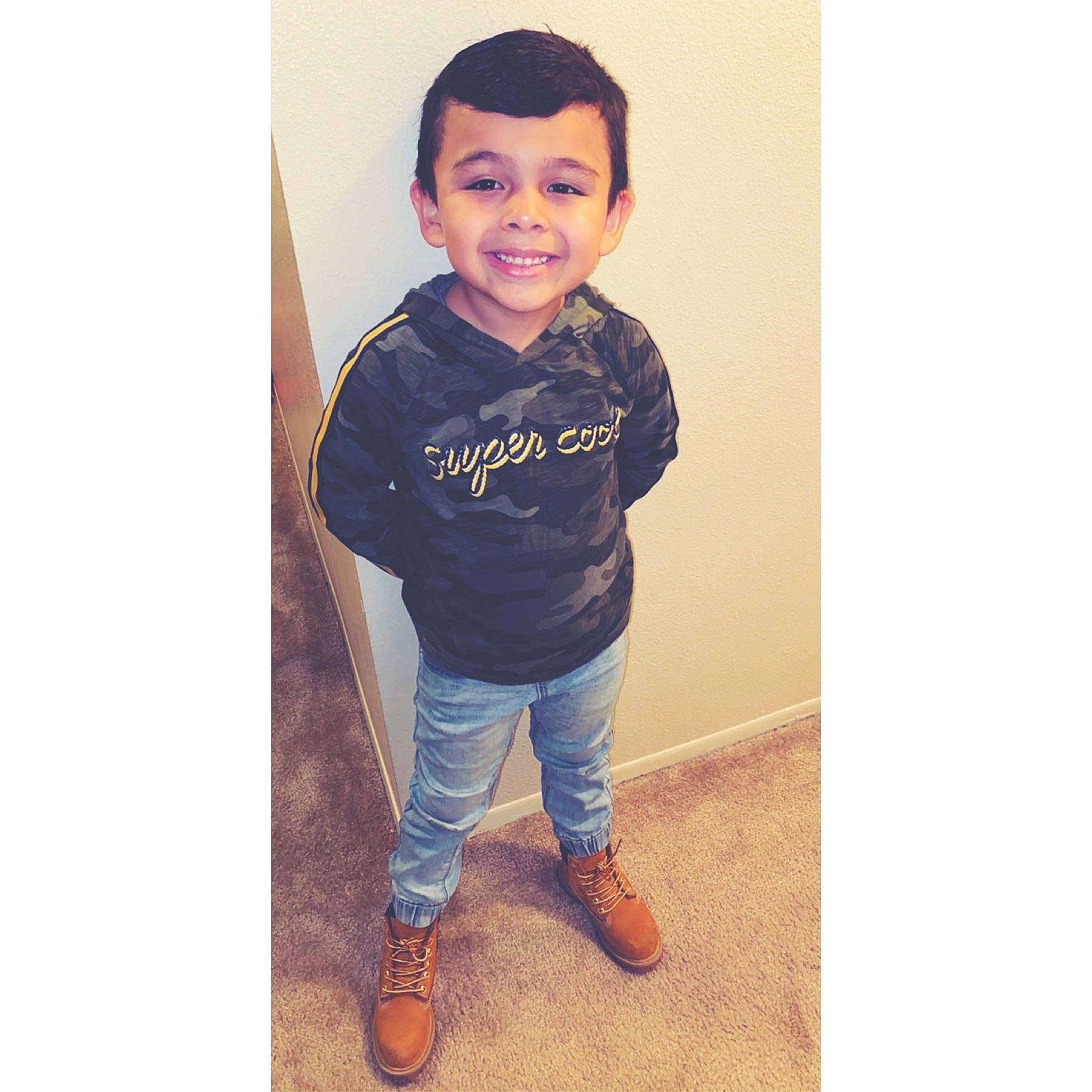 Thiago joined the competition — help win amazing prizes! child, cool, face, footwear, hairstyle, happy, head, jeans, joy, outerwear, people, person, photography, selfie, shoe, sleeve, smile, square, standing, t_shirt