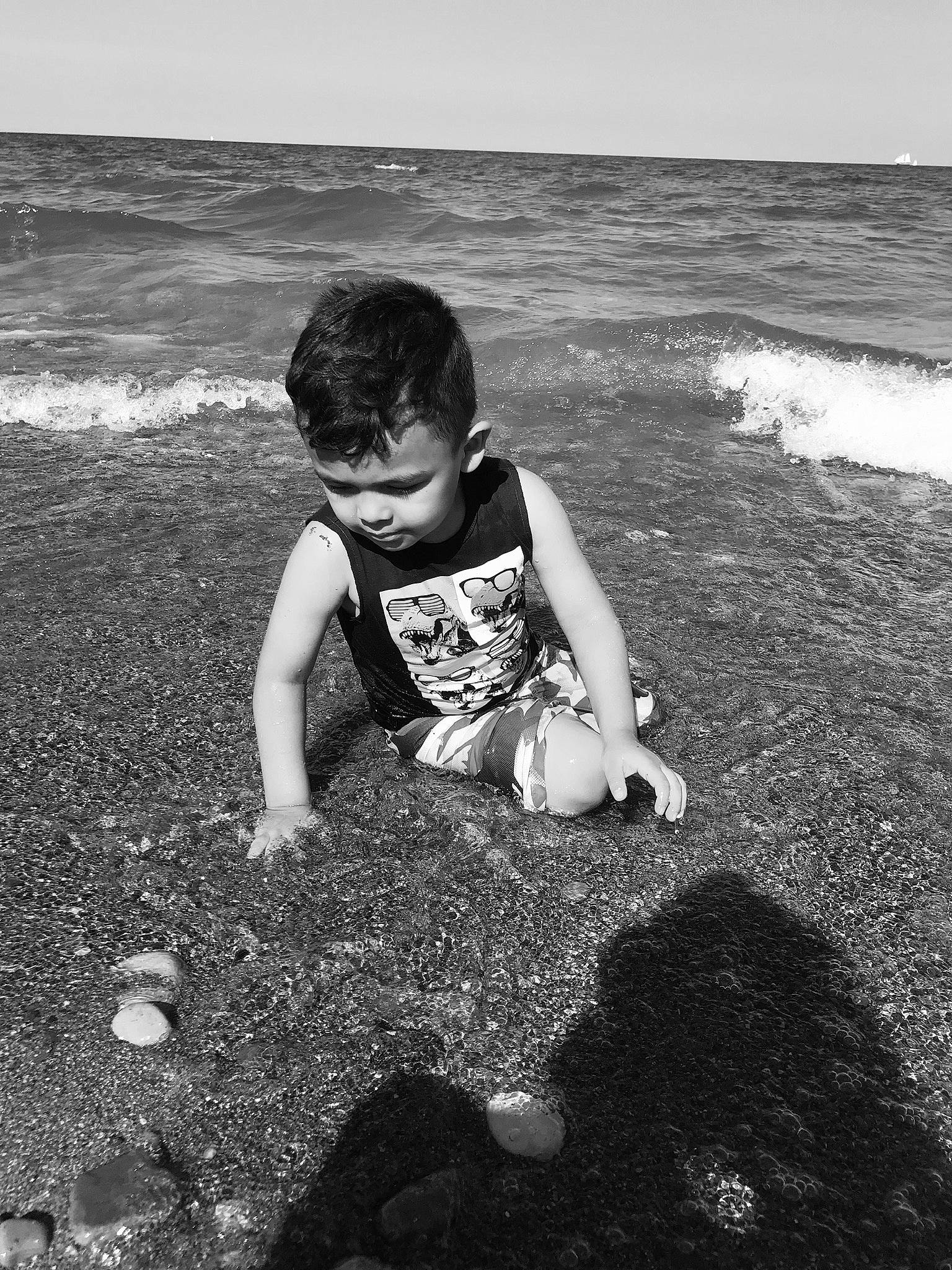 Thiago joined the competition — help win amazing prizes! beach, black, black_and_white, child, coast, fun, monochrome, monochrome_photography, ocean, person, photograph, photography, play, sand, sea, shore, snapshot, summer, vacation, water