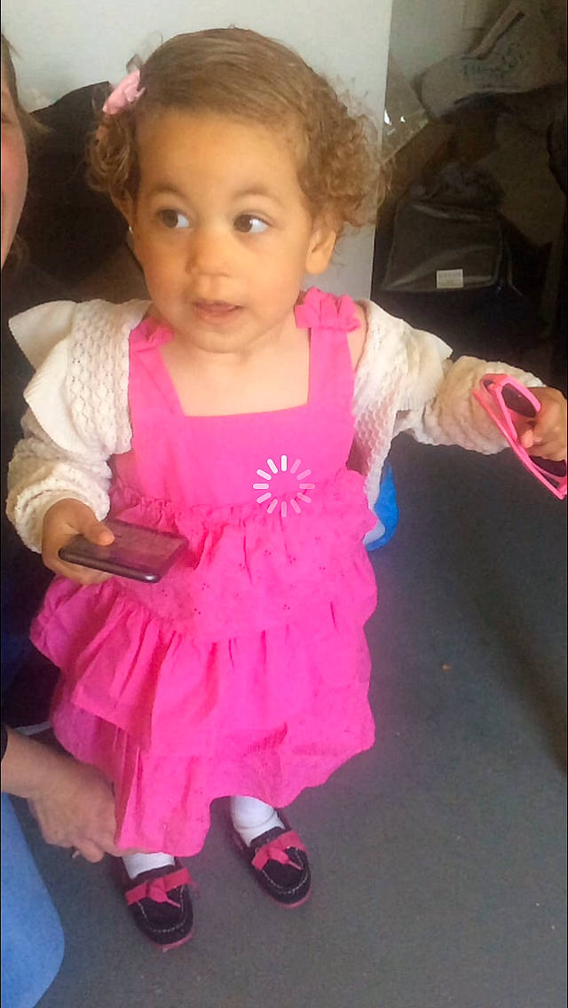 Skylar is registered to the contest to win money with this photo: baby_toddler_clothing, cheek, dress, eye, eyelash, face, gesture, hairstyle, happy, head, iris, lip, neck, nose, person, pink, purple, shoulder, skin, sleeve