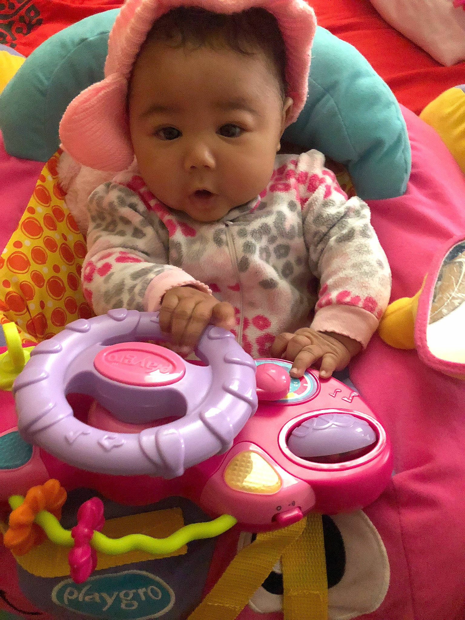 K-lea joined the competition — help win amazing prizes! baby, baby_playing_with_toys, baby_products, baby_toys, child, fun, person, pink, play, product, sitting, skin, surprise, toddler, toy