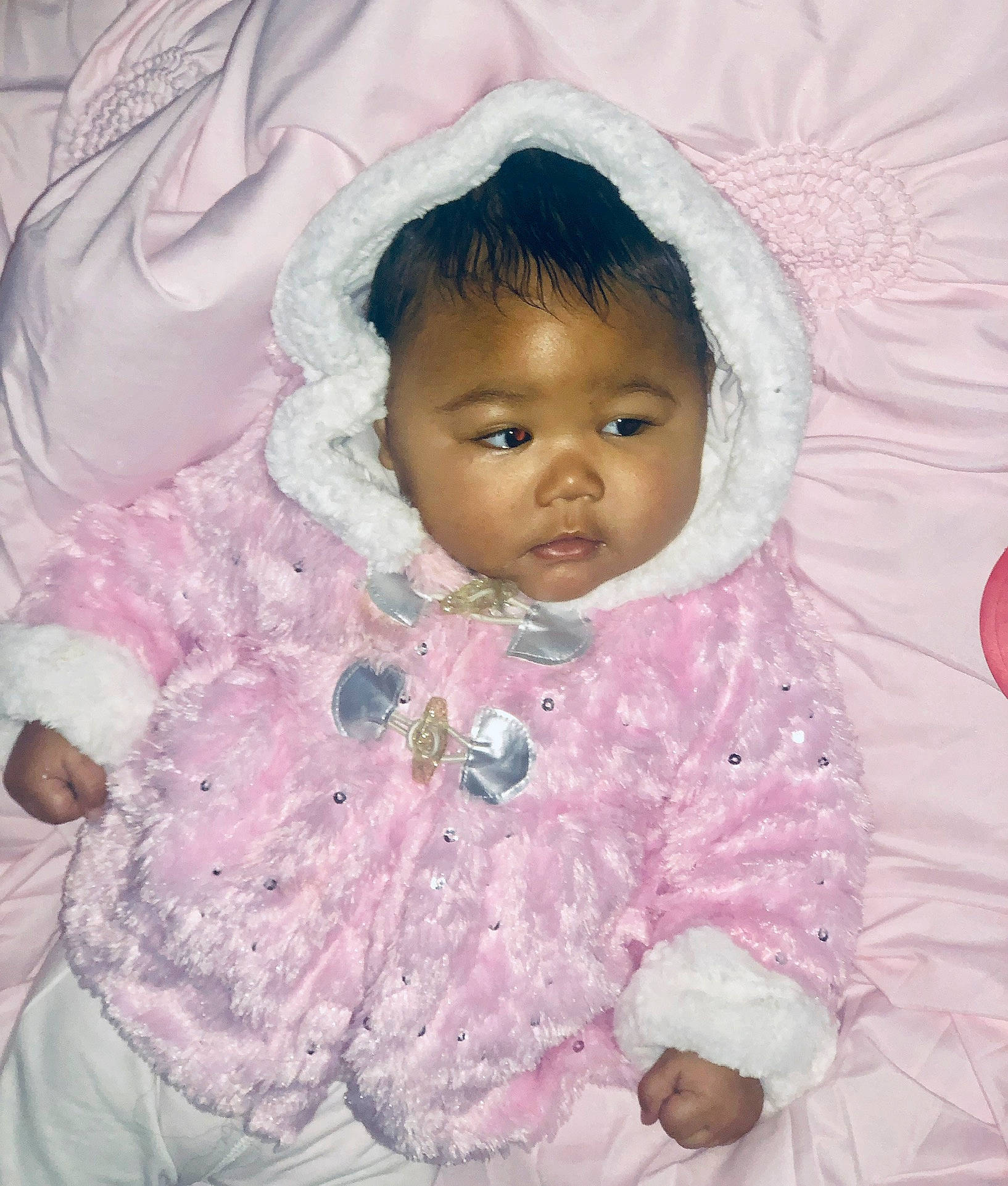 K-lea joined the competition — help win amazing prizes! baby, cheek, child, eye, face, head, iris, lip, nose, person, pink, skin, smile, textile, toddler