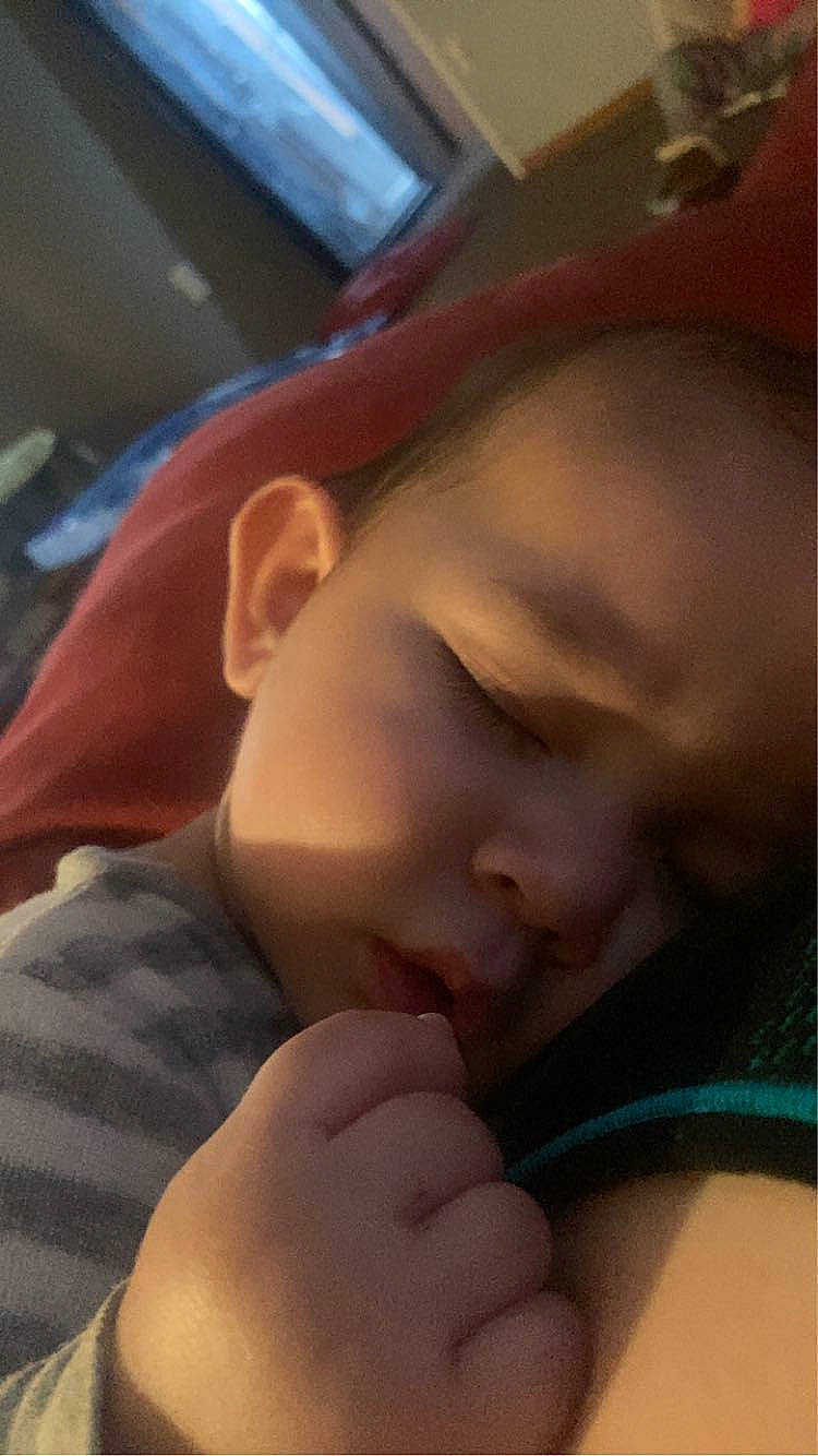 Bentley is registered to the contest to win money with this photo: baby, baby_toddler_clothing, bedtime, cheek, child, comfort, ear, eyelash, flesh, gesture, happy, lip, mammal, mouth, nail, nose, person, skin, sleep, thumb