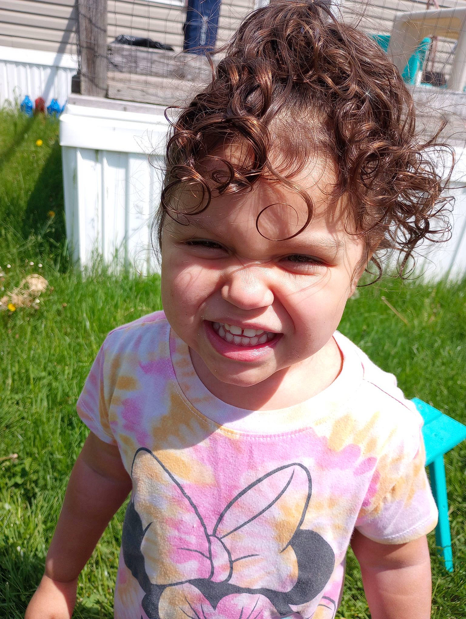 Nevaeh joined the competition — help win amazing prizes! baby_toddler_clothing, cheek, child, cool, facial_expression, fun, grass, happy, head, joy, leisure, mammal, mouth, nose, people_in_nature, person, plant, skin, smile, summer