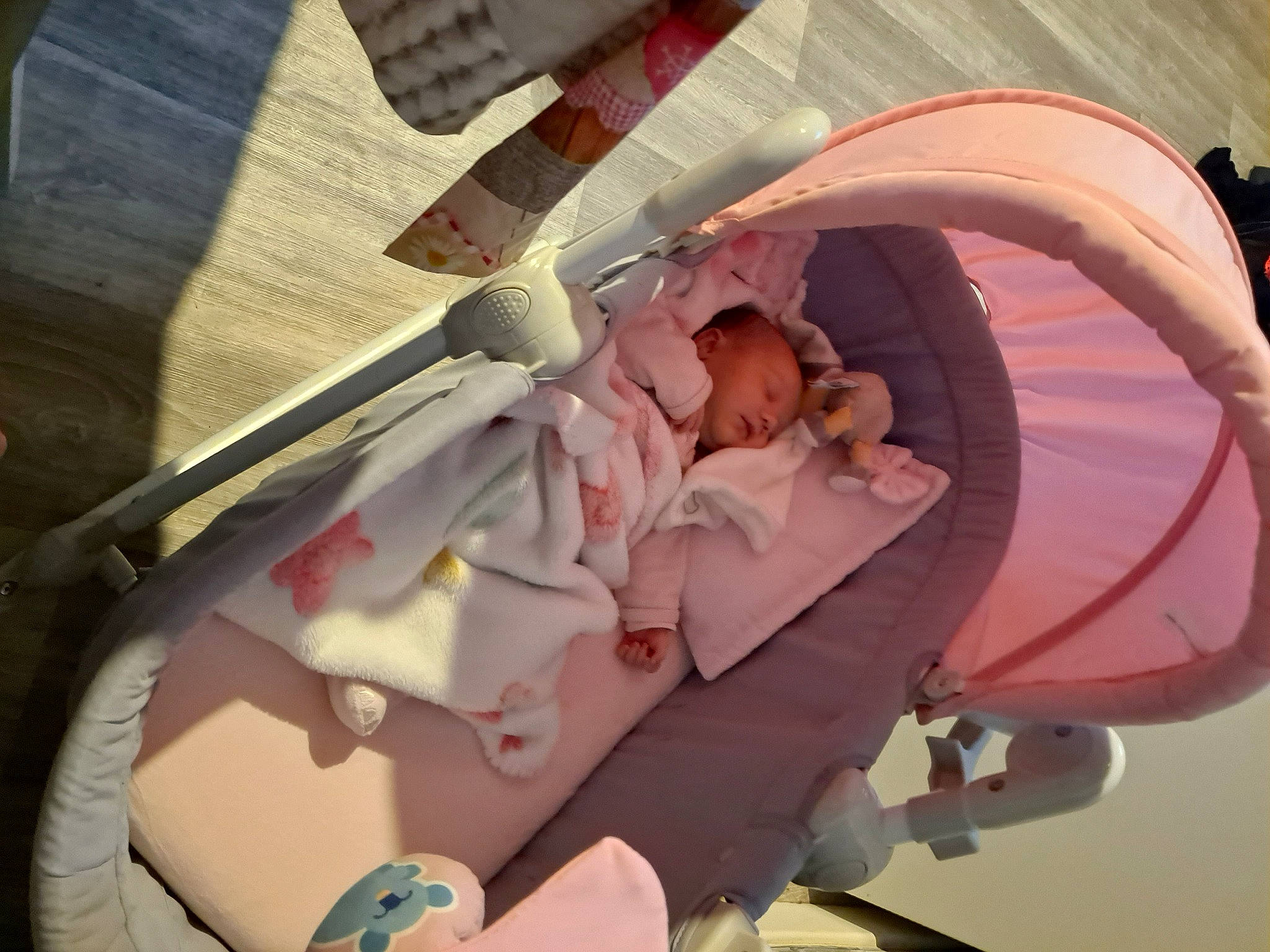 Julia participe au concours pour gagner de l'argent avec cette photo : baby, baby_carriage, baby_products, baby_toddler_clothing, carmine, child, comfort, eyelash, fashion_accessory, pattern, peach, person, toddler