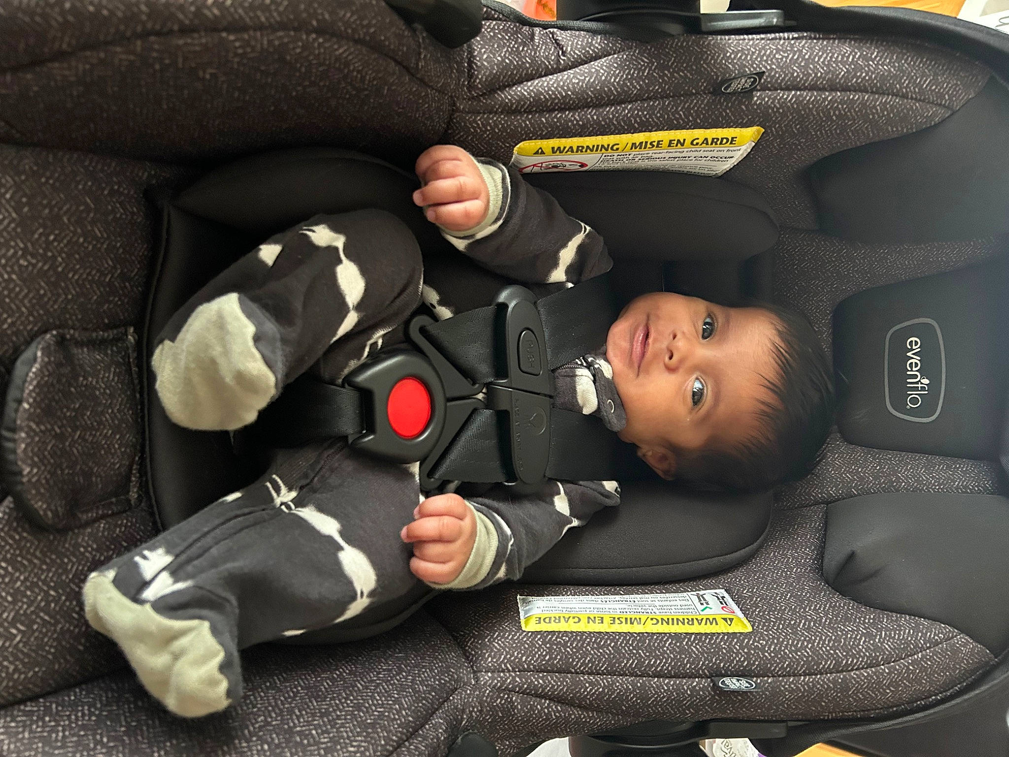 Christian is registered to the contest to win money with this photo: auto_part, automotive_design, baby, baby_carriage, baby_in_car_seat, baby_products, car, car_seat, car_seat_cover, child, comfort, family_car, luxury_vehicle, motor_vehicle, person, personal_protective_equipment, seat_belt, smile, toddler, vehicle_door