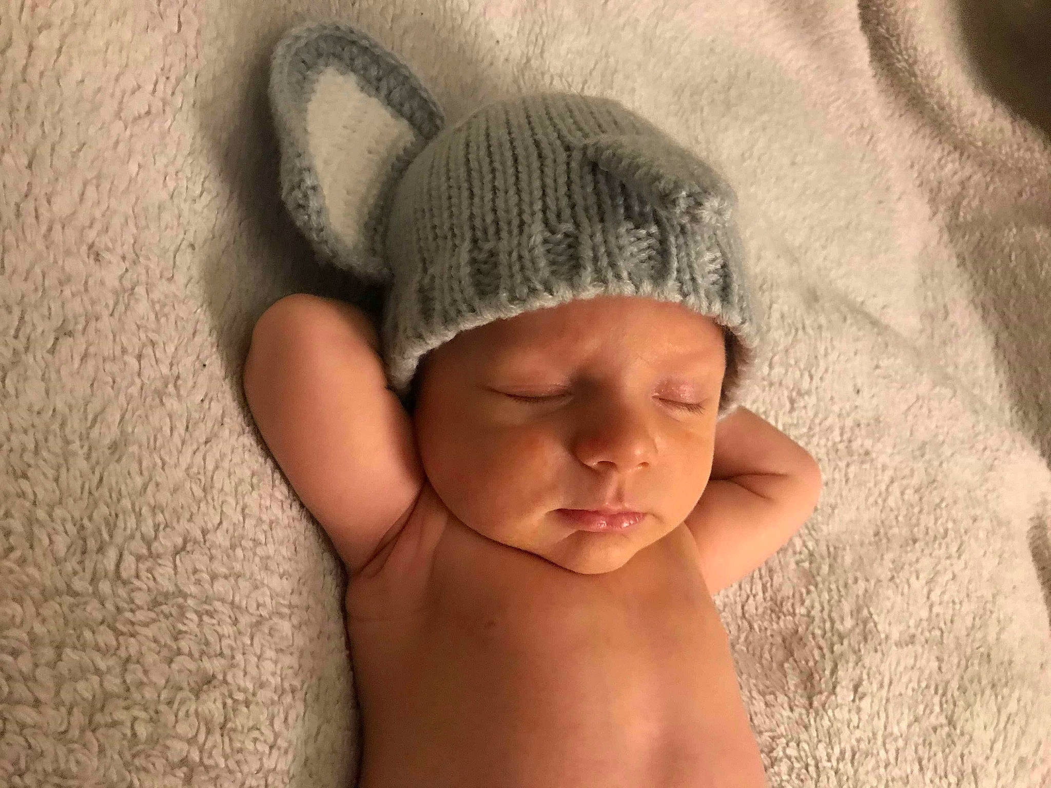 Korbyn joined the competition — help win amazing prizes! baby, baby_sleeping, beanie, bonnet, cap, child, ear, hand, hat, headgear, knit_cap, person, skin, toddler, wool