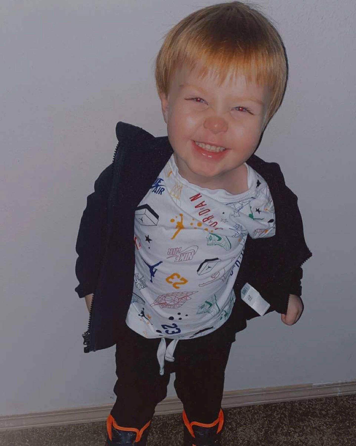 Rayden joined the competition — help win amazing prizes! active_pants, arm, baby_toddler_clothing, cheek, chin, collar, eye, flooring, grey, hair, human_body, iris, joy, leg, neck, outerwear, person, skin, sleeve, smile