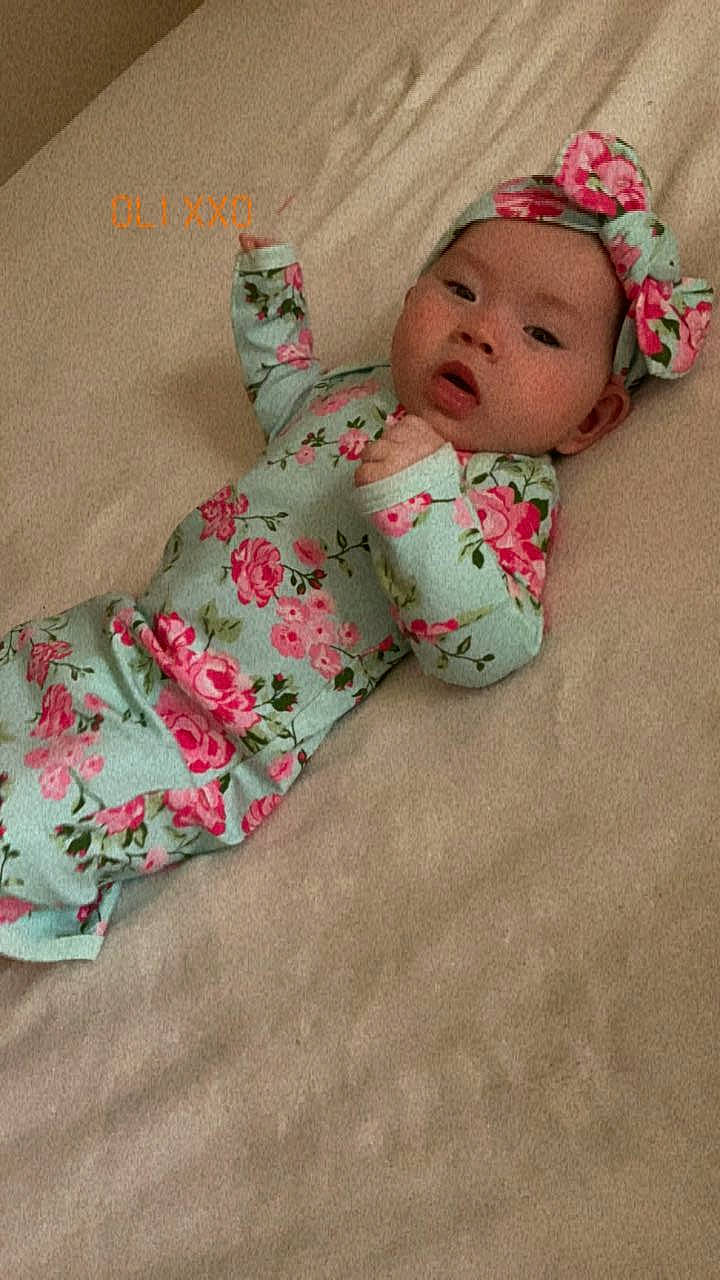 Evangeline joined the competition — help win amazing prizes! baby, baby_products, baby_sleeping, baby_toddler_clothing, carmine, child, comfort, face, flooring, head, linens, pattern, person, pink, room, skin, sleeve, t_shirt, textile, toddler