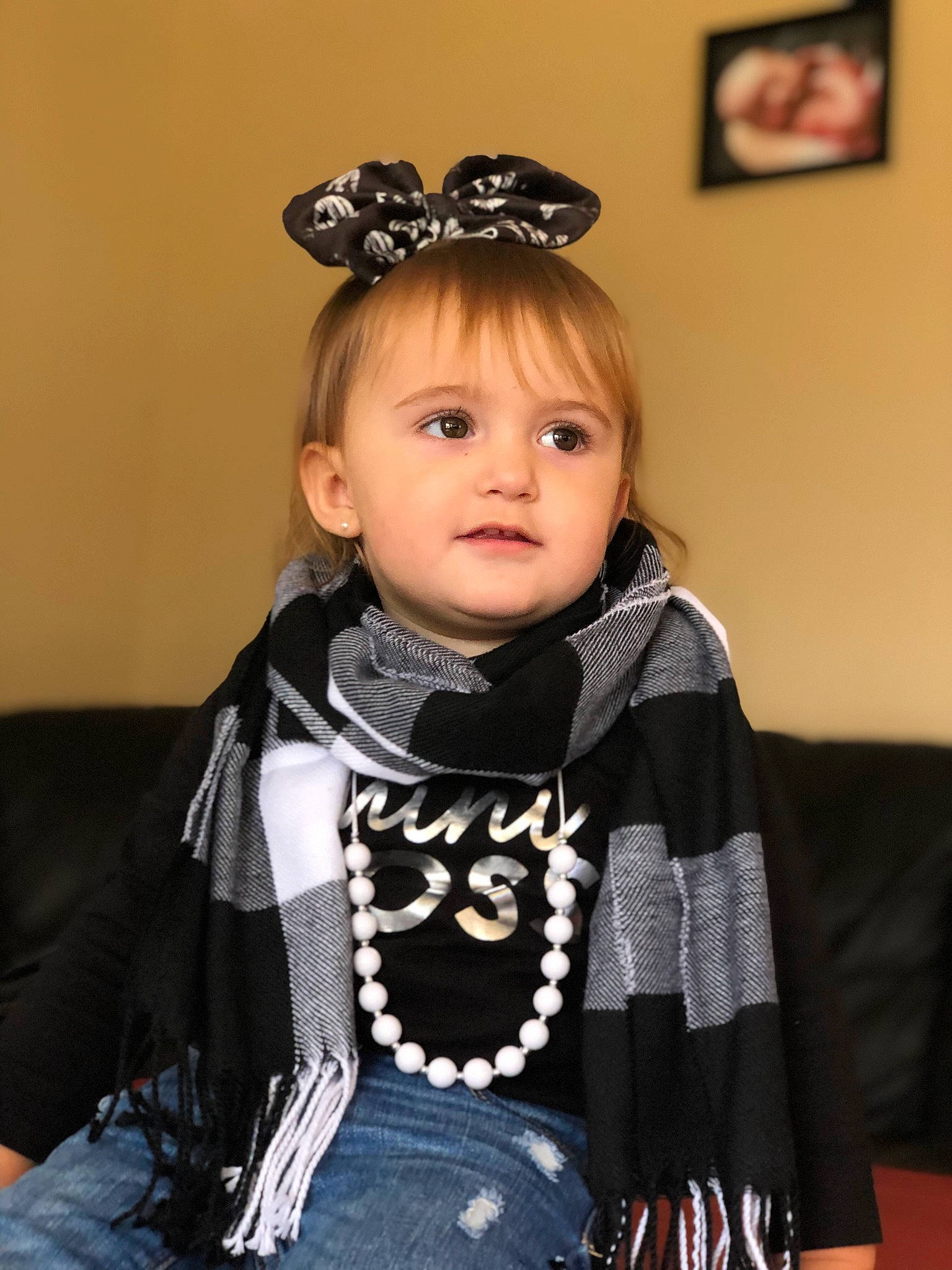 Jersey is registered to the contest to win money with this photo: child, child_model, clothing, costume, fashion_accessory, hair_accessory, headpiece, person, toddler