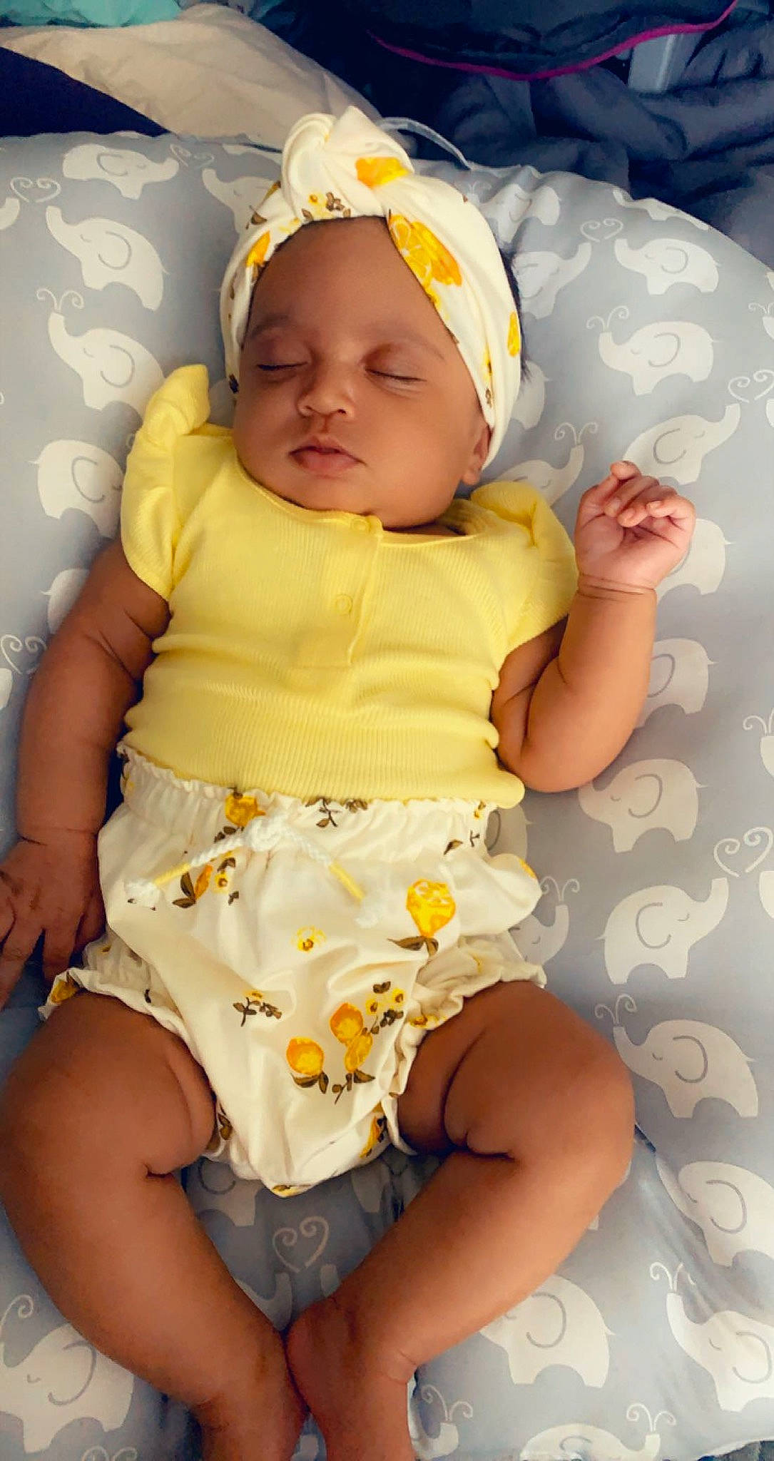 Armoni is registered to the contest to win money with this photo: abdomen, baby, baby_sleeping, baby_toddler_clothing, cheek, child, comfort, finger, happy, headwear, human, human_body, human_leg, mouth, person, pink, skin, stomach, thigh, toddler