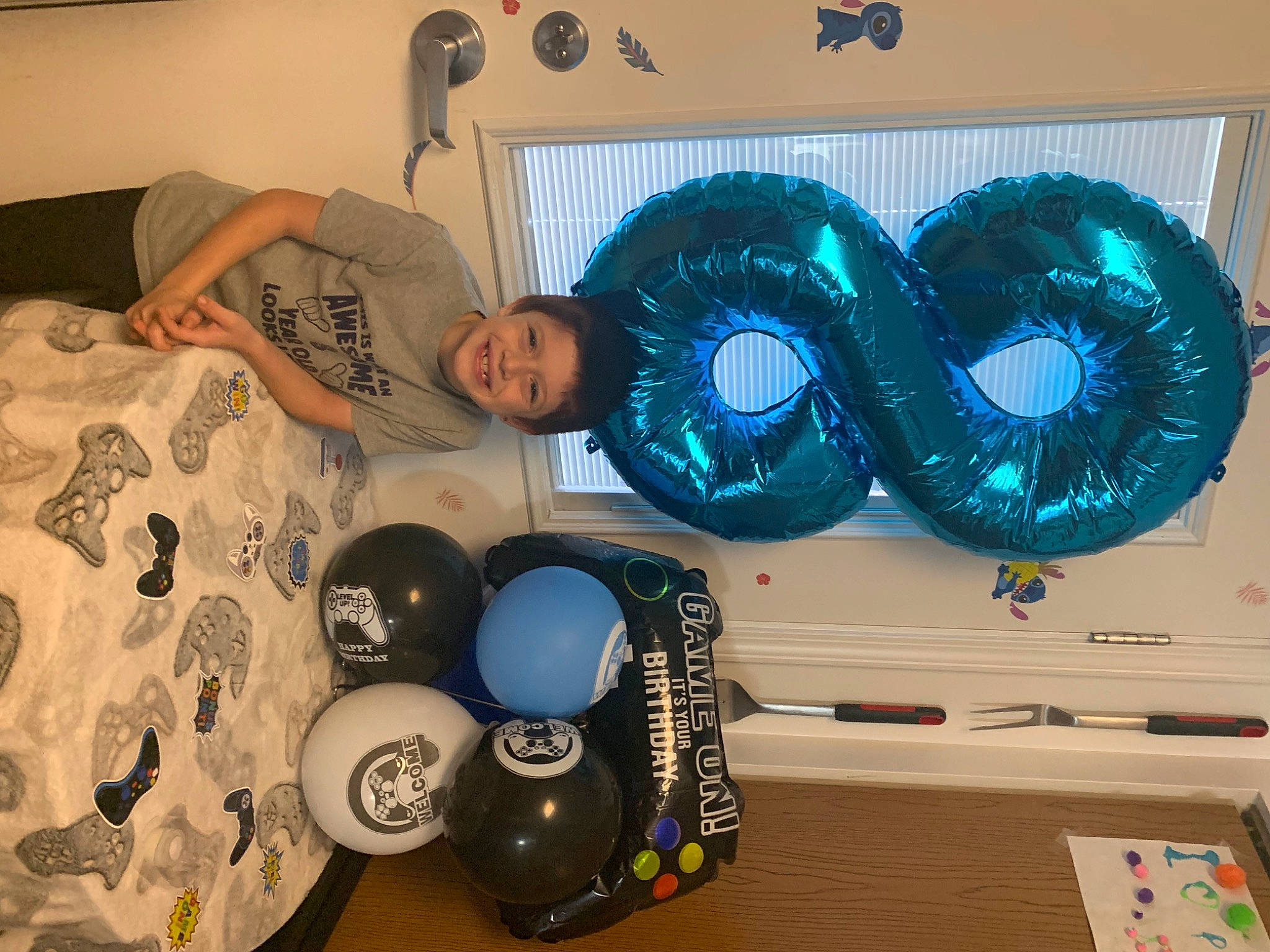 Gannon joined the competition — help win amazing prizes! aluminum_can, art, audio_equipment, beverage_can, circle, computer_monitor, electric_blue, eyewear, fashion_accessory, gadget, headgear, helmet, input_device, joy, machine, peripheral, person, personal_protective_equipment, plastic, room