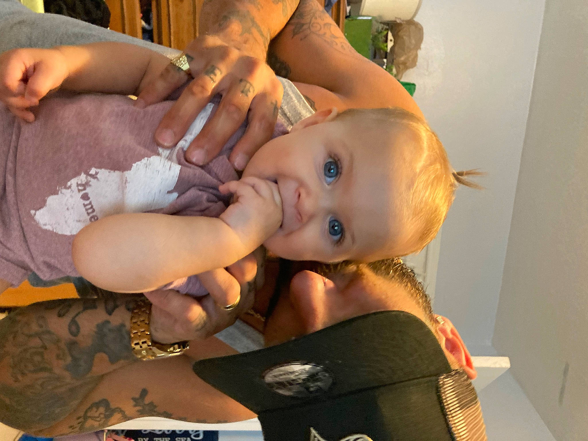 Lyric is registered to the contest to win money with this photo: arm, baby, baby_toddler_clothing, cheek, child, ear, eyelash, finger, fun, gesture, hand, happy, jewellery, lip, nail, neck, person, skin, smile, thumb
