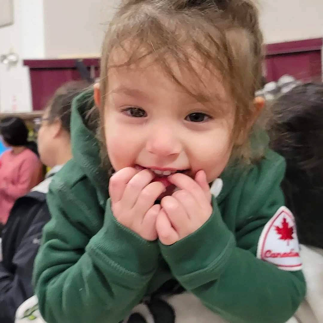 Belle joined the competition — help win amazing prizes! baby_toddler_clothing, cheek, child, ear, eyelash, finger, fun, gesture, hand, happy, iris, lip, mouth, nail, nose, person, skin, sleeve, smile, thumb