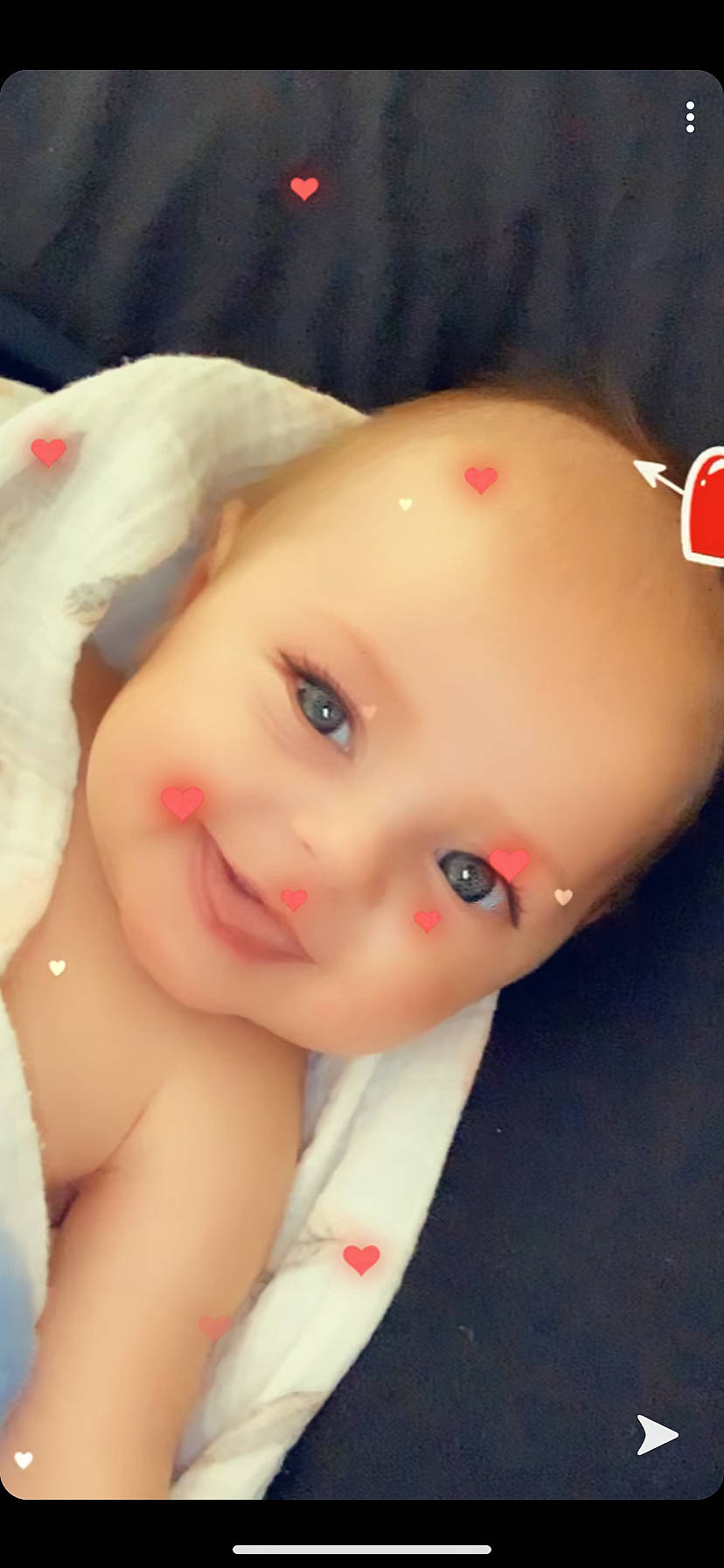 Leighton joined the competition — help win amazing prizes! baby, beauty, black_hair, cheek, child, close_up, ear, eye, eyebrow, face, forehead, head, lip, mouth, nose, person, skin, toddler