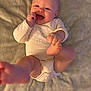 Creed Taylor joined the competition — help win amazing prizes! baby, smiling, onesie, blanket, foot, hand, infant, cute, happy, lying_down, skin, child, indoors, soft_texture, baby_clothing, human, portrait, playful, cheerful, toddler