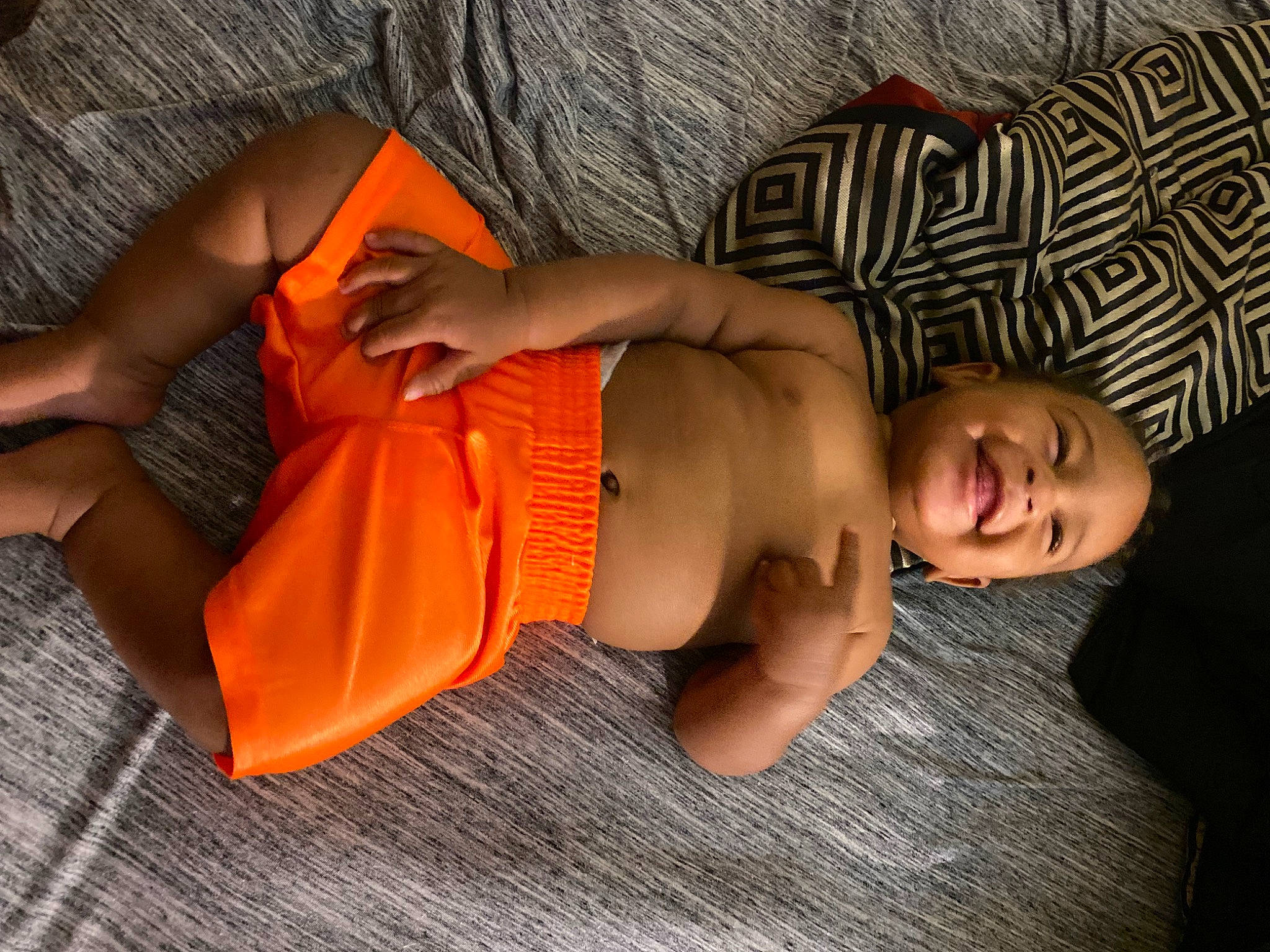 Iniko joined the competition — help win amazing prizes! abdomen, chest, comfort, fashion, finger, flash_photography, hand, human_body, joint, joy, knee, leg, mouth, muscle, neck, orange, person, shoulder, skin, stomach