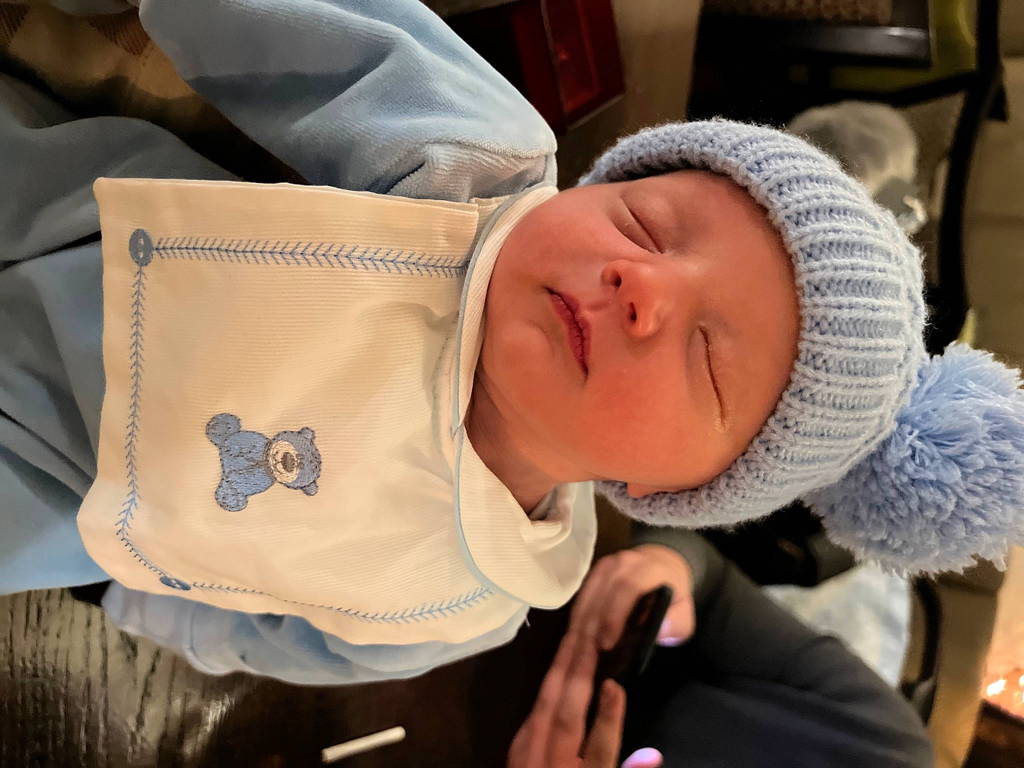 Arlo joined the competition — help win amazing prizes! baby, baby_products, baby_toddler_clothing, beanie, cap, cheek, child, comfort, eye, face, happy, head, headgear, headwear, human_body, knit_cap, person, product, sleeve, textile