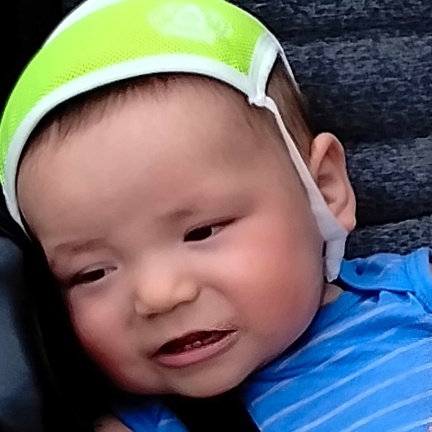 Ryan joined the competition — help win amazing prizes! baby, baseballcap, beanie, bodypart, bonnet, cap, clothing, face, finger, hand, happy, hat, head, hood, hoodie, newborn, person, photography, portrait, smile