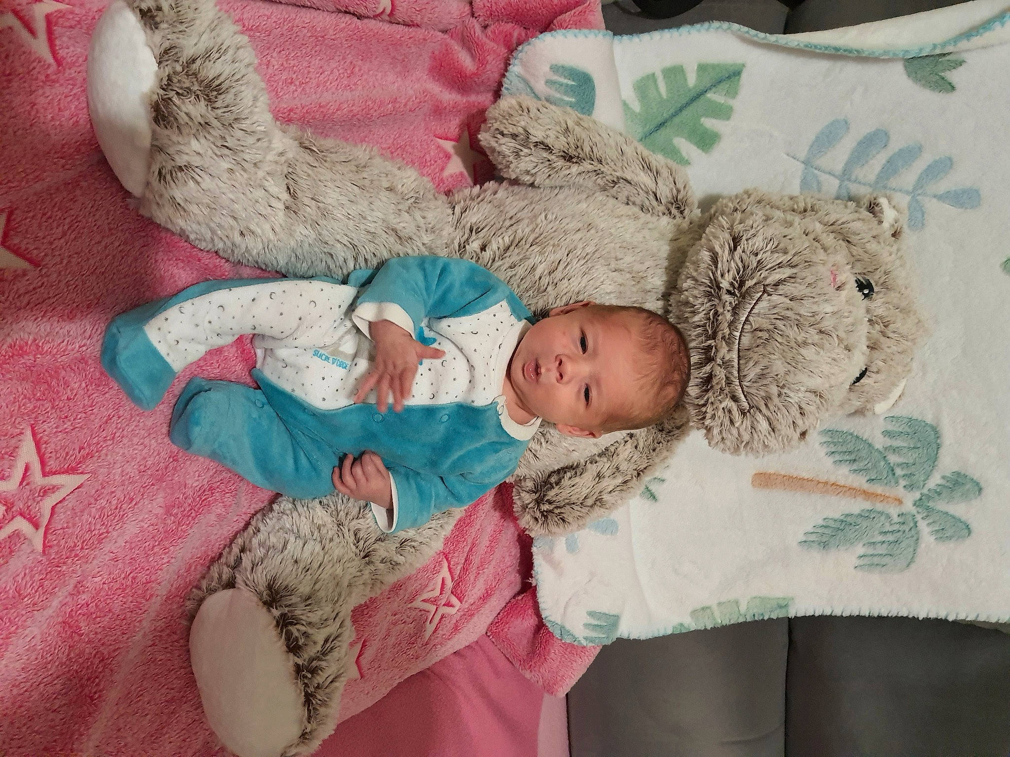 Liam participe au concours pour gagner de l'argent avec cette photo : baby, baby_products, baby_safety, baby_sleeping, baby_toddler_clothing, bedding, bedtime, child, comfort, couch, crochet, linens, nap, pattern, person, pink, room, sleep, throw_pillow, toddler