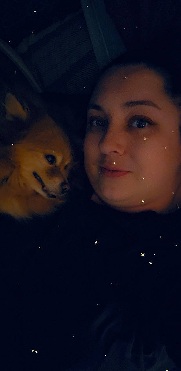 Lola is registered to the contest to win money with this photo: astronomical_object, darkness, electric_blue, event, eyebrow, eyelash, felidae, flash_photography, freezing, fun, jaw, lip, midnight, night, nose, selfie, snow, space, whiskers, winter