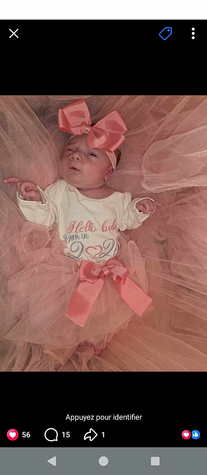 Zelyana participe au concours pour gagner de l'argent avec cette photo : baby, infant, newborn, headband, bow, pink, tulle, tutu, onesie, ribbon, lying_down, portrait, closeup, soft_texture, fabric, clothing, tiny_hands, tiny_feet, blanket, adorable