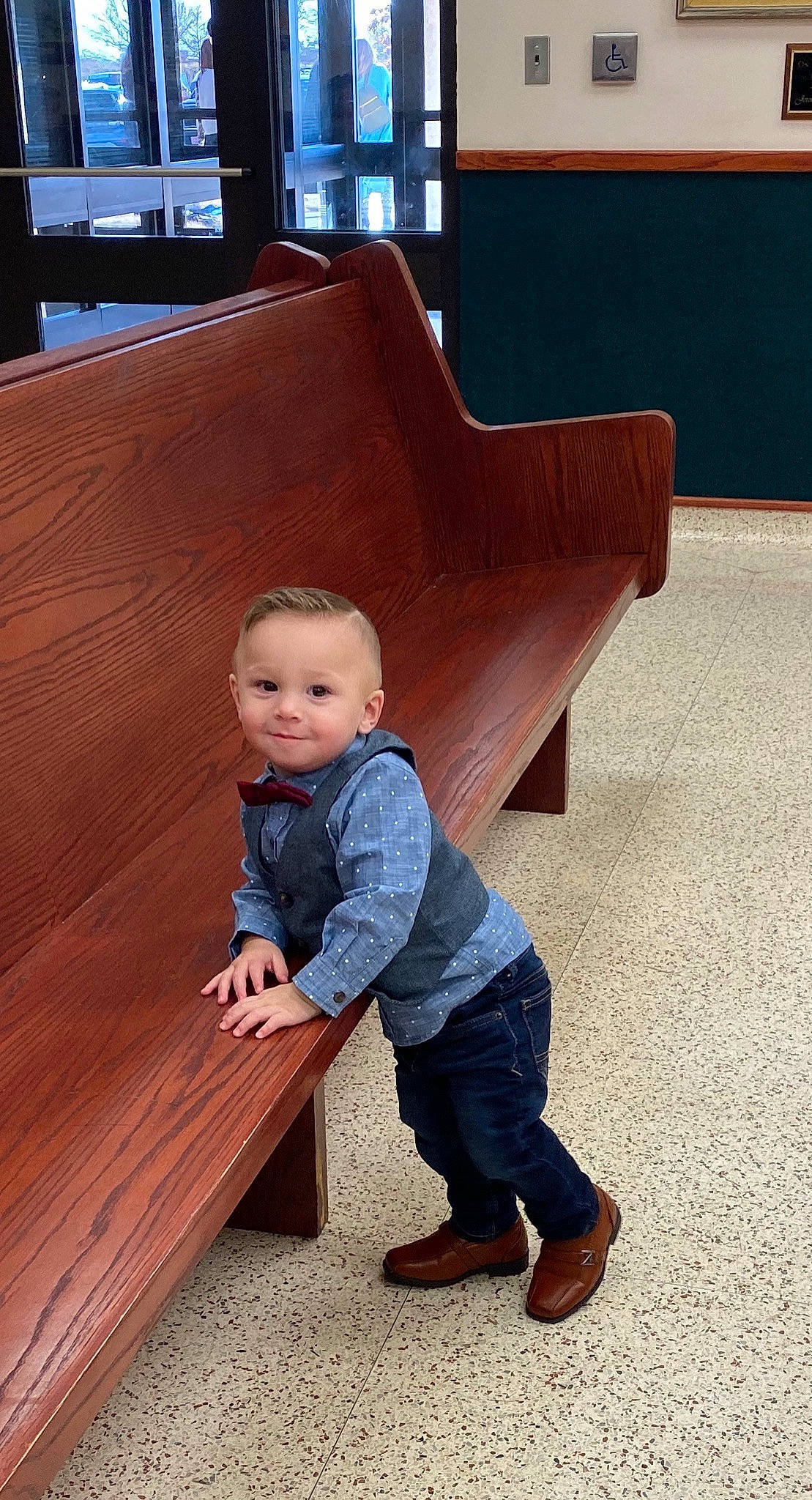Braeden is registered to the contest to win money with this photo: child, floor, flooring, furniture, hardwood, joy, leisure, person, play, sitting, standing, toddler, wood